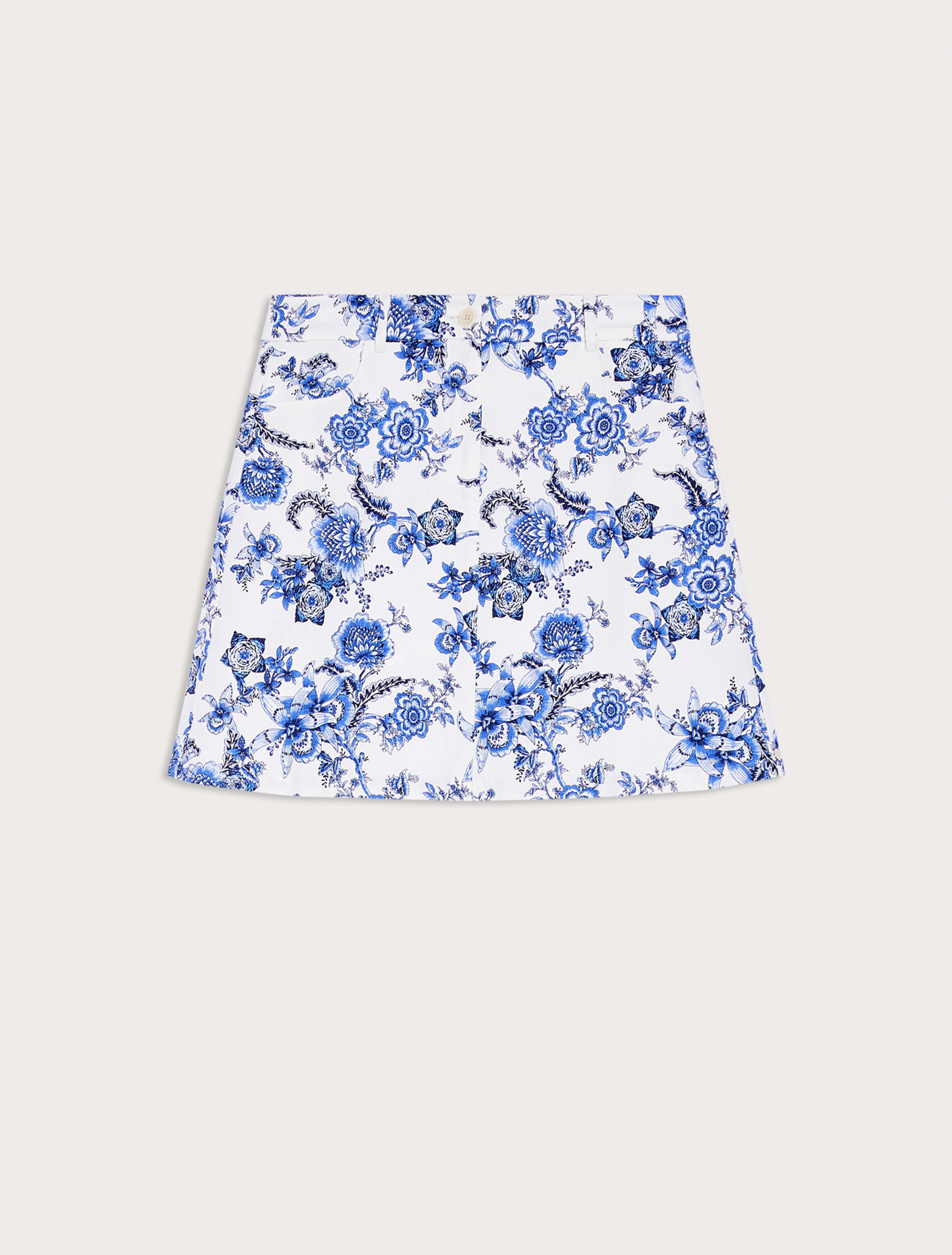 Floral basketweave skirt, navy blue pattern - Pennyblack Floral basketweave skirt - navy blue pattern - pennyblack