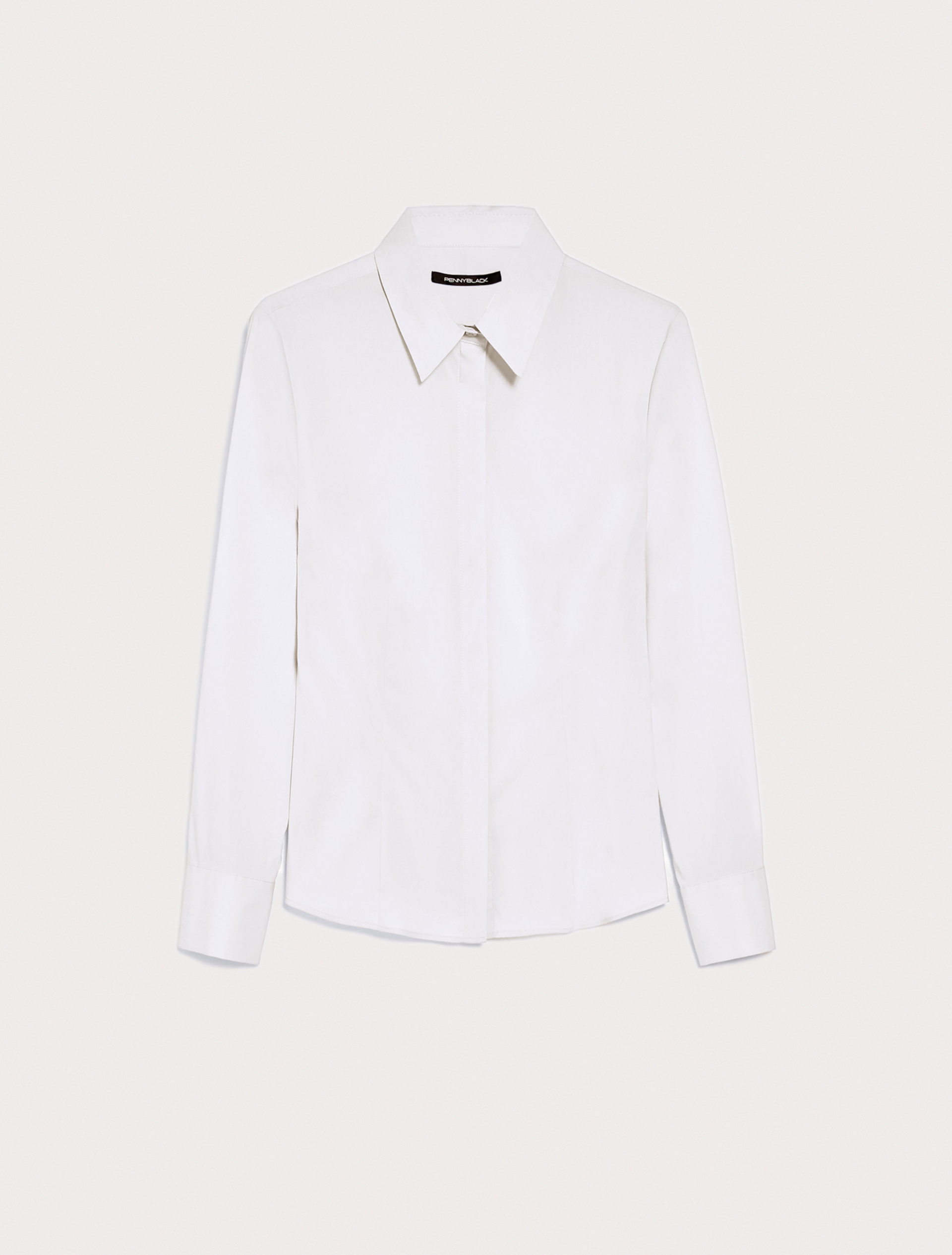 Slim poplin shirt, white - Pennyblack Slim poplin shirt - white - pennyblack