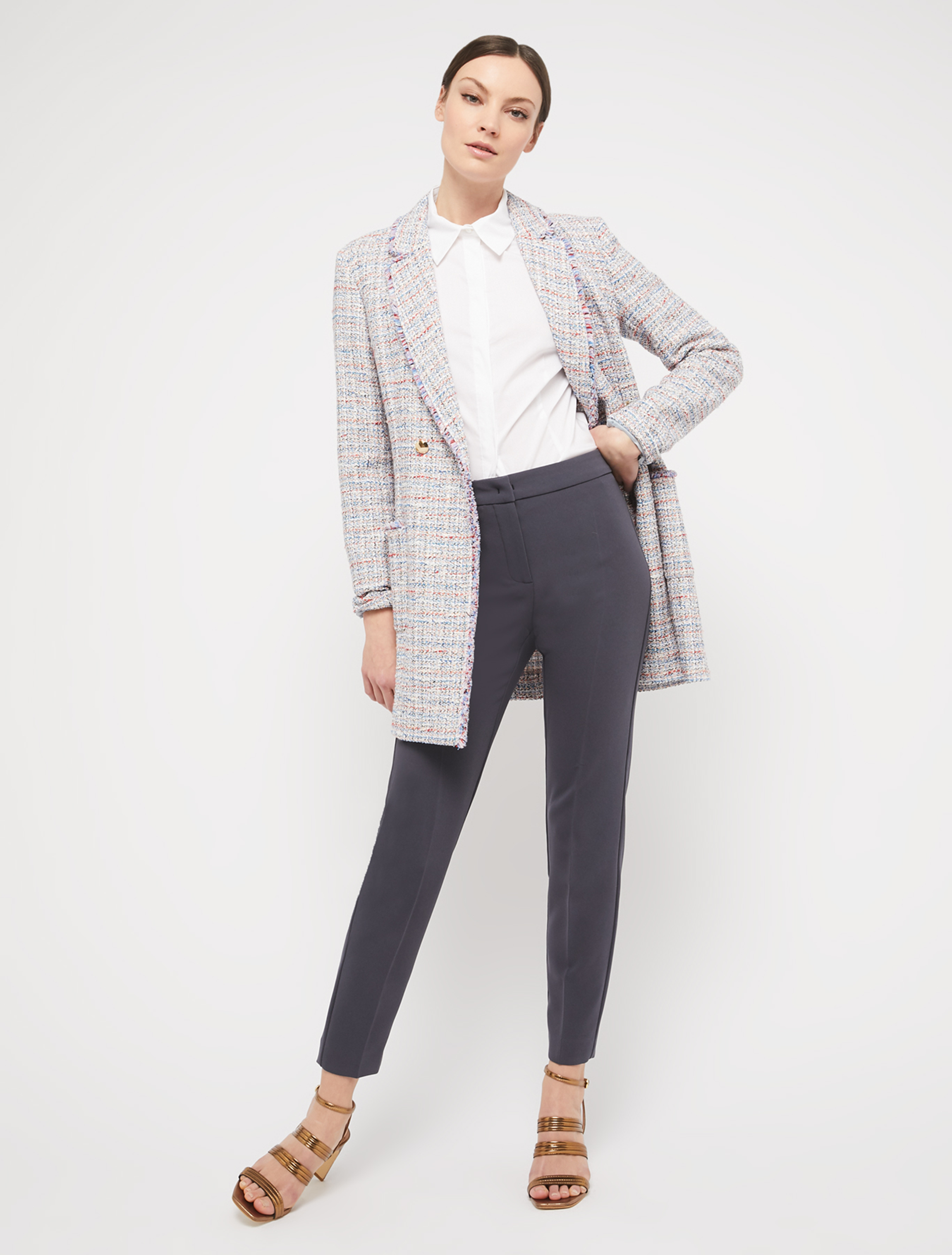 Slim poplin shirt, white - Pennyblack Slim poplin shirt - white - pennyblack