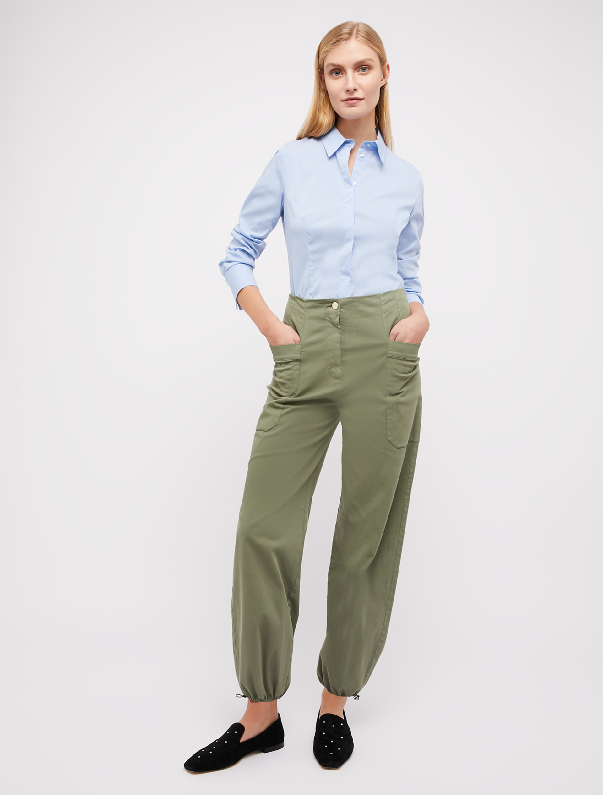 Slim poplin shirt, light blue - Pennyblack Slim poplin shirt - light blue - pennyblack