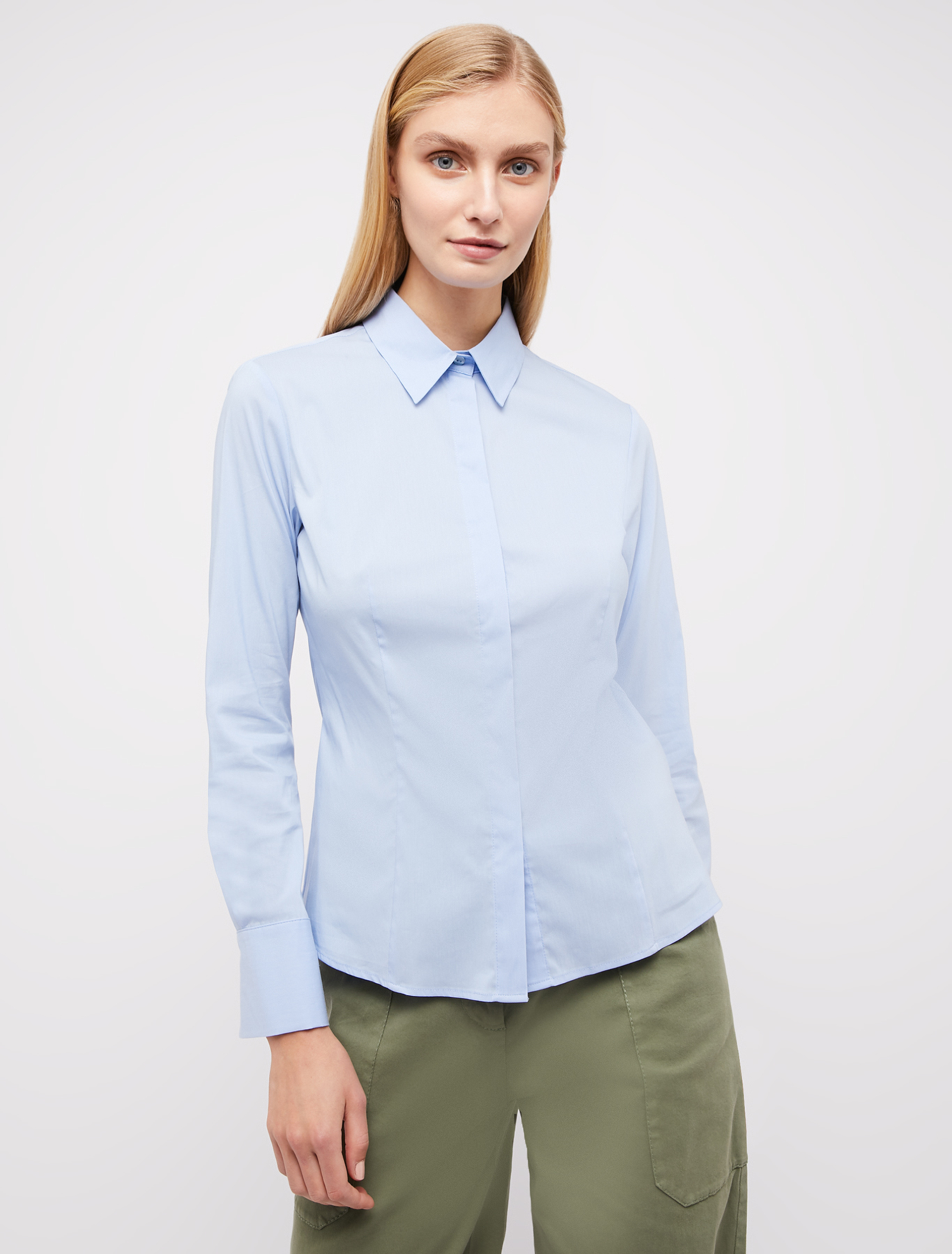 Slim poplin shirt, light blue - Pennyblack Slim poplin shirt - light blue - pennyblack