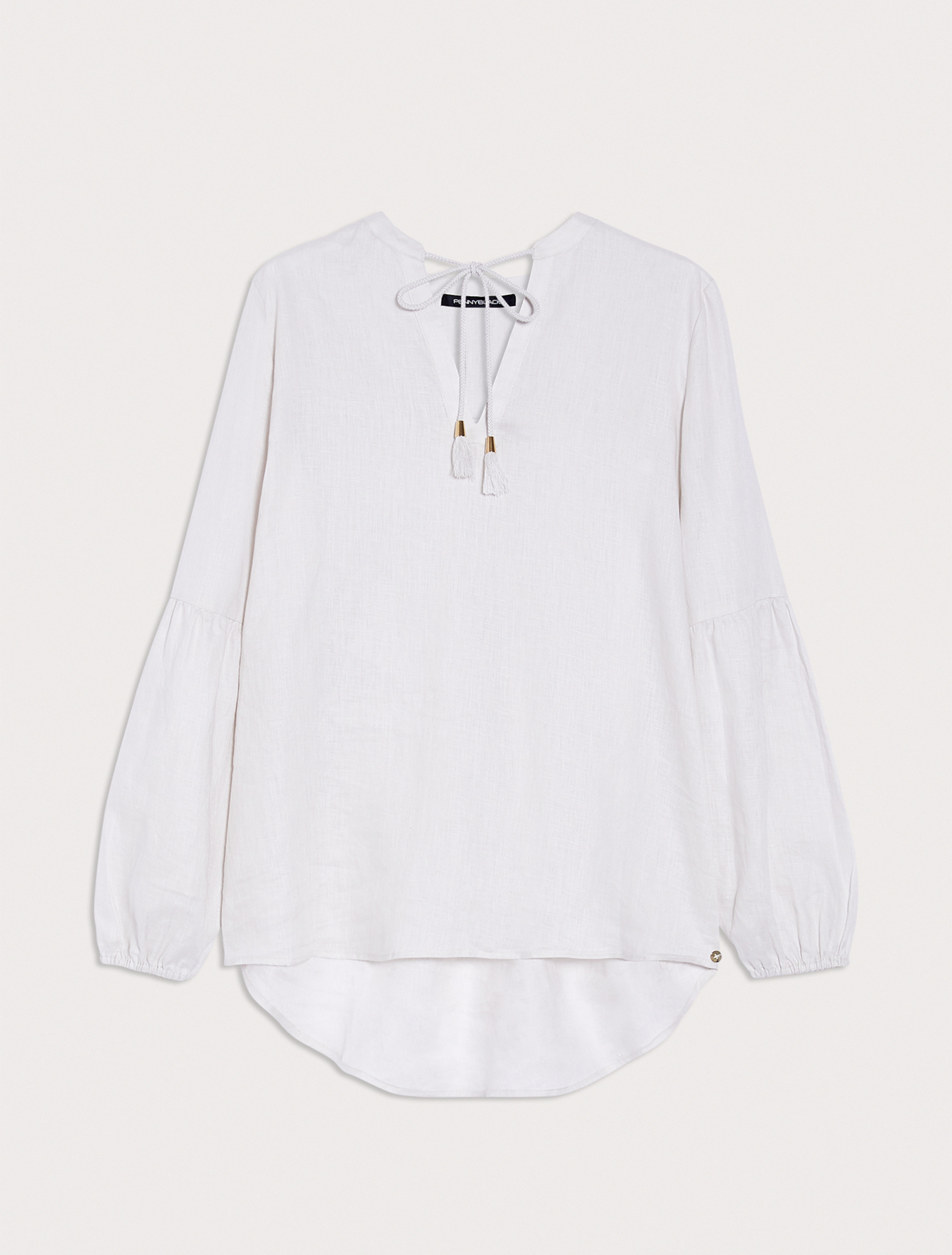 Pure linen blouse, beige - Pennyblack Pure linen blouse - beige - pennyblack