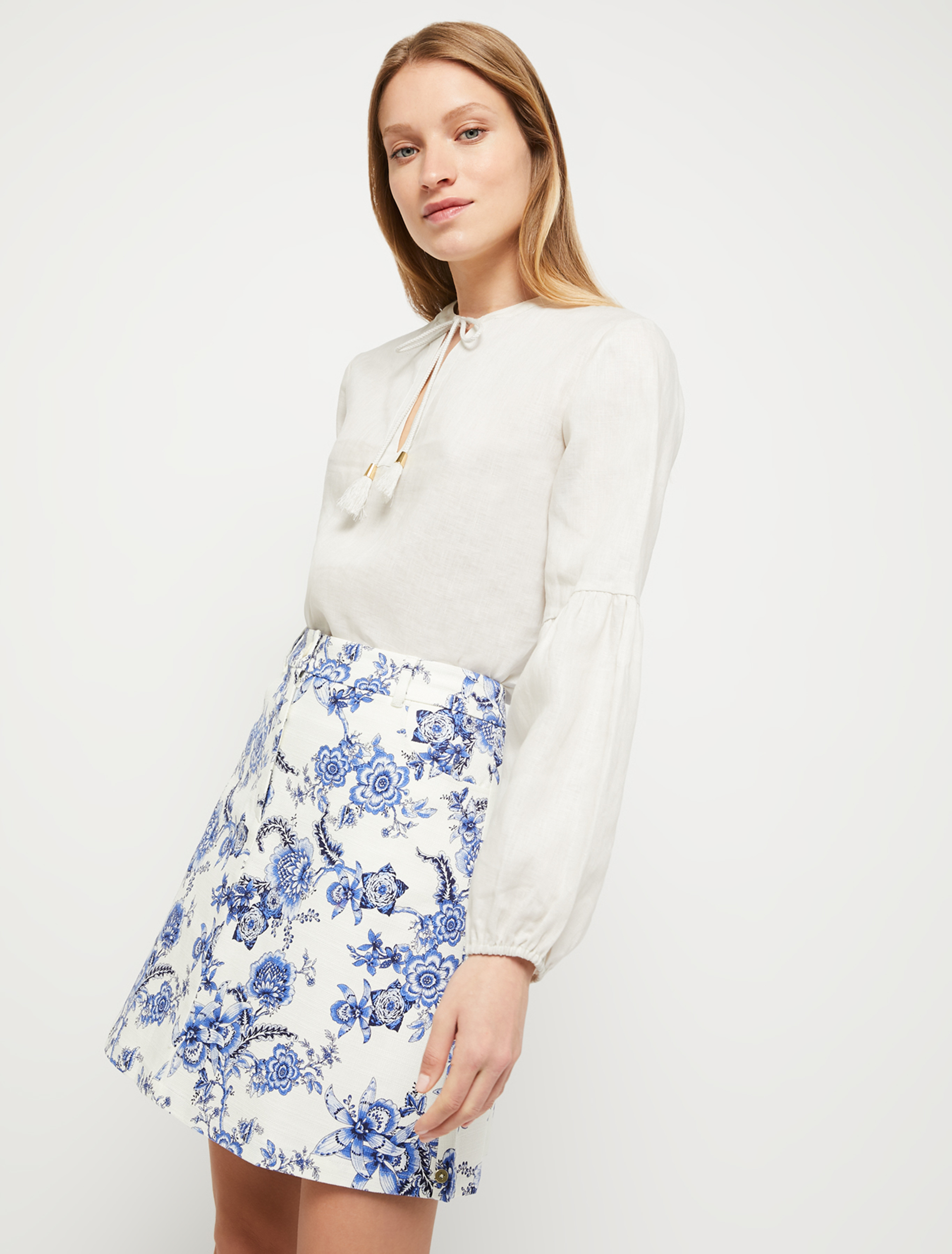 Pure linen blouse, beige - Pennyblack Pure linen blouse - beige - pennyblack