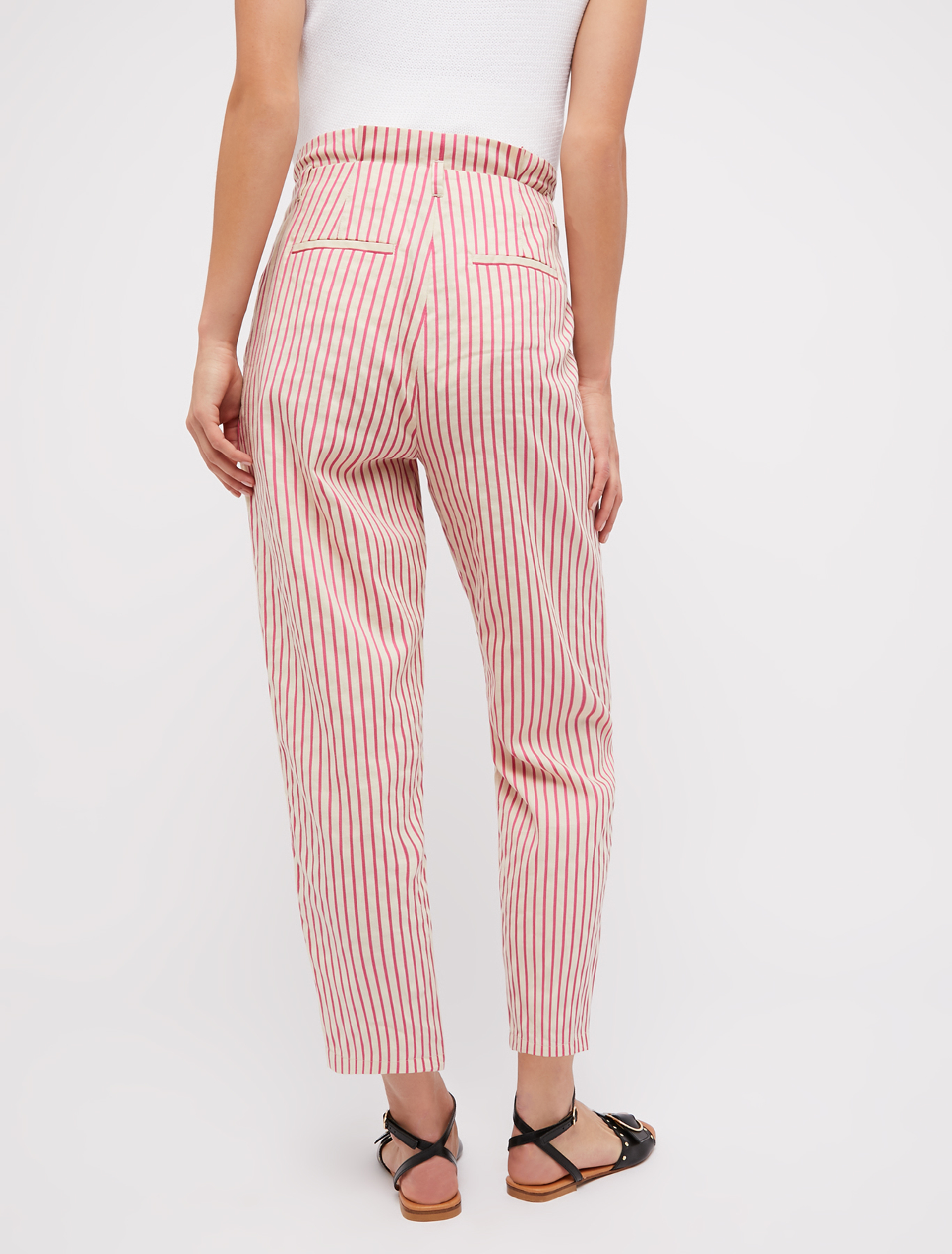 Cotton and linen trousers, fuchsia pattern - Pennyblack Cotton and linen trousers - fuchsia pattern - pennyblack