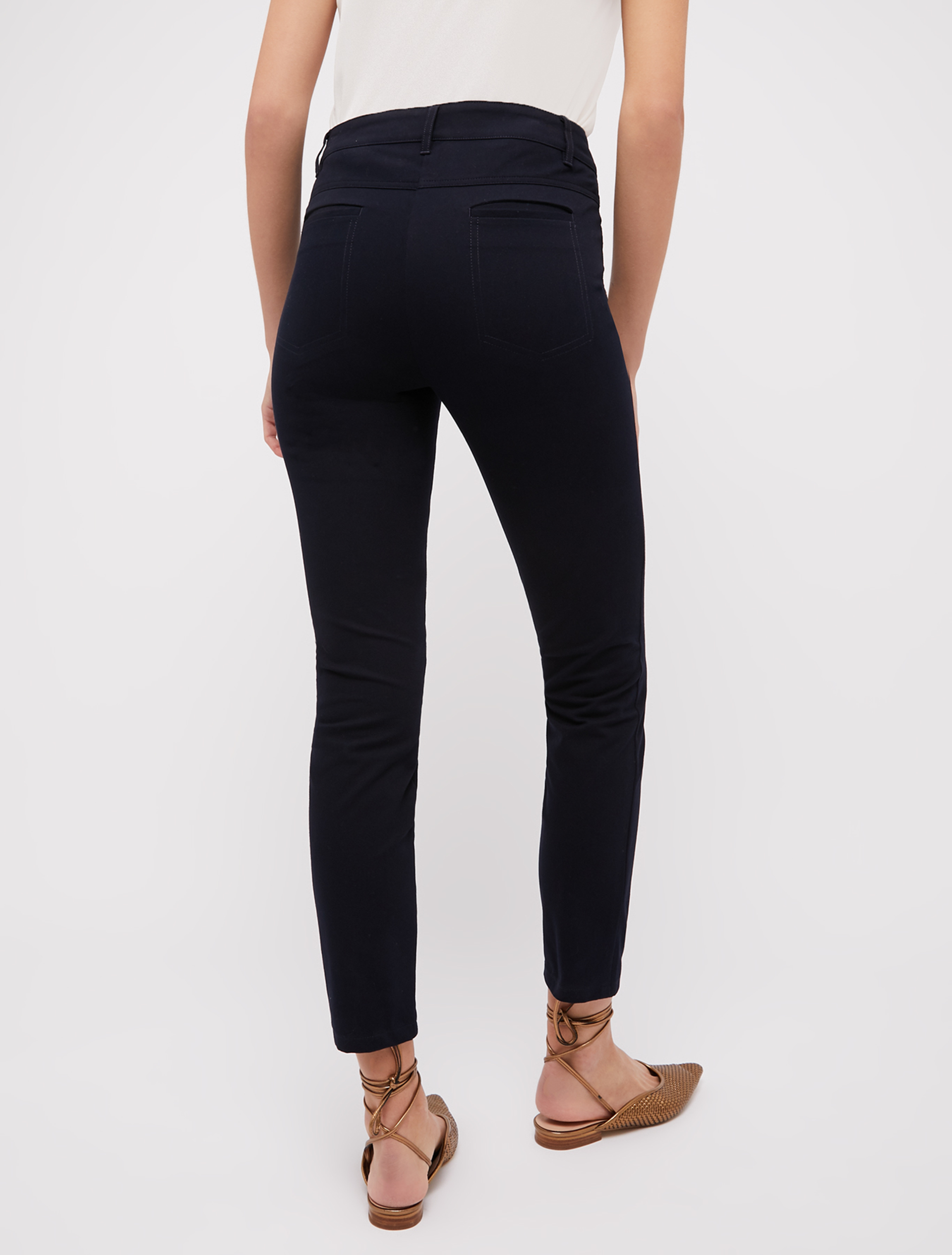 Skinny trousers in cotton twill, midnight blue - Pennyblack Skinny trousers in cotton twill - midnight blue - pennyblack