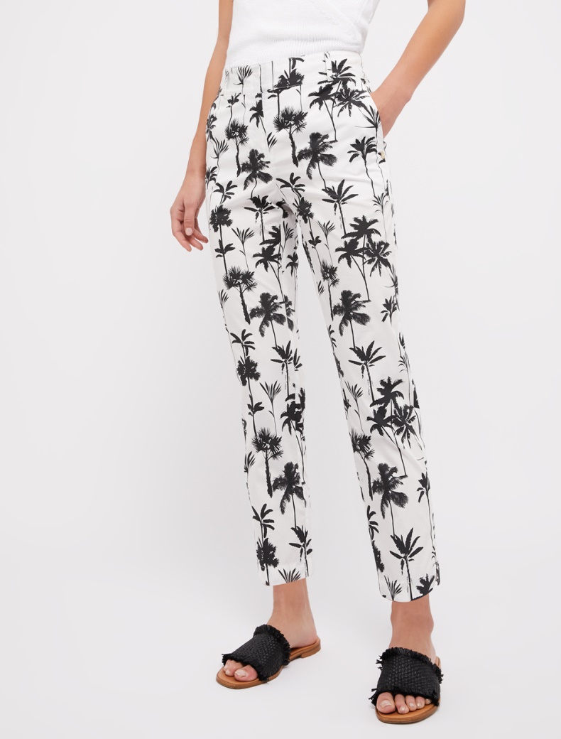 Pantaloni slim in popeline, fantasia nero - Pennyblack