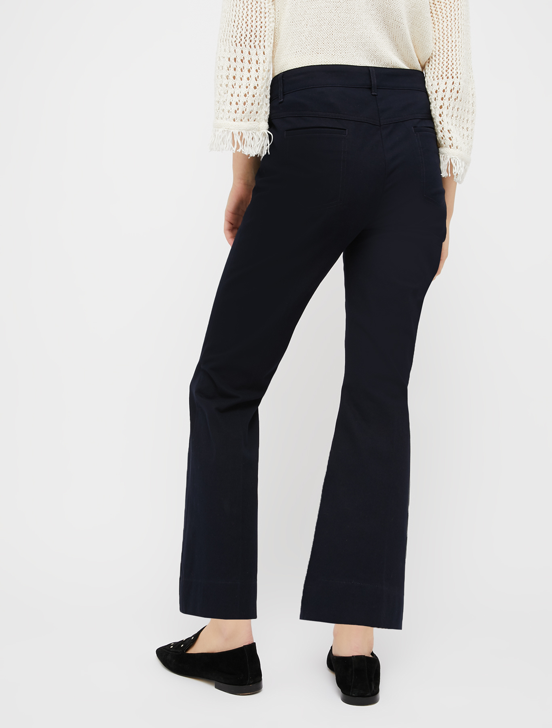 Cotton kick-flare trousers, midnight blue - Pennyblack Cotton kick-flare trousers - midnight blue - pennyblack