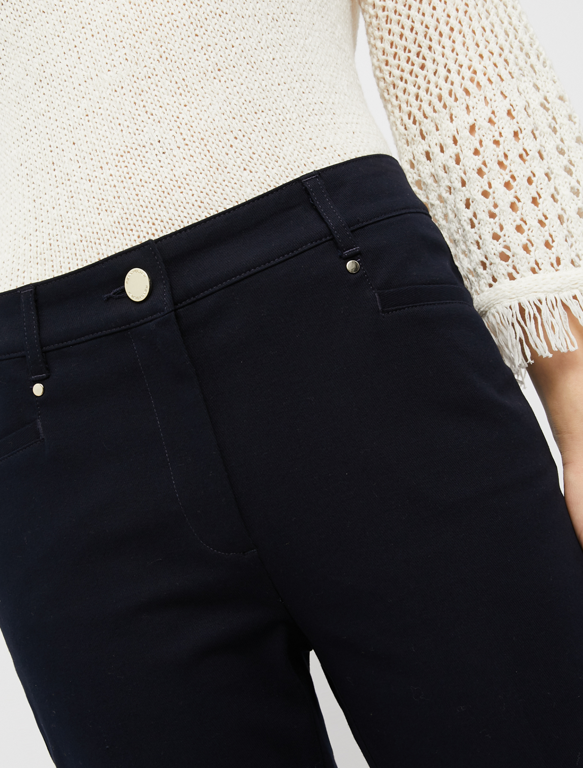 Cotton kick-flare trousers, midnight blue - Pennyblack Cotton kick-flare trousers - midnight blue - pennyblack