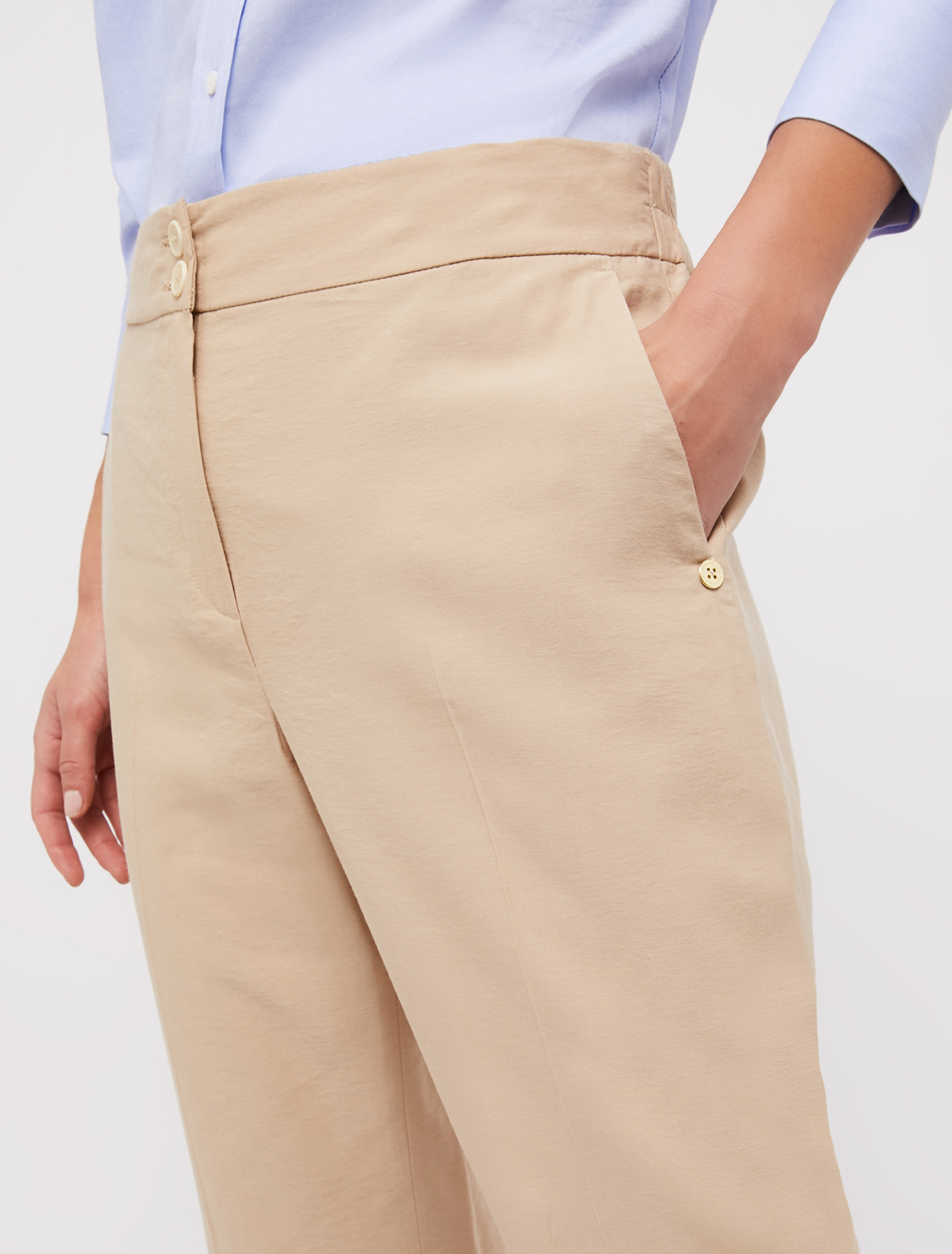 Relaxed-fit twill trousers, beige - Pennyblack Relaxed-fit twill trousers - beige - pennyblack
