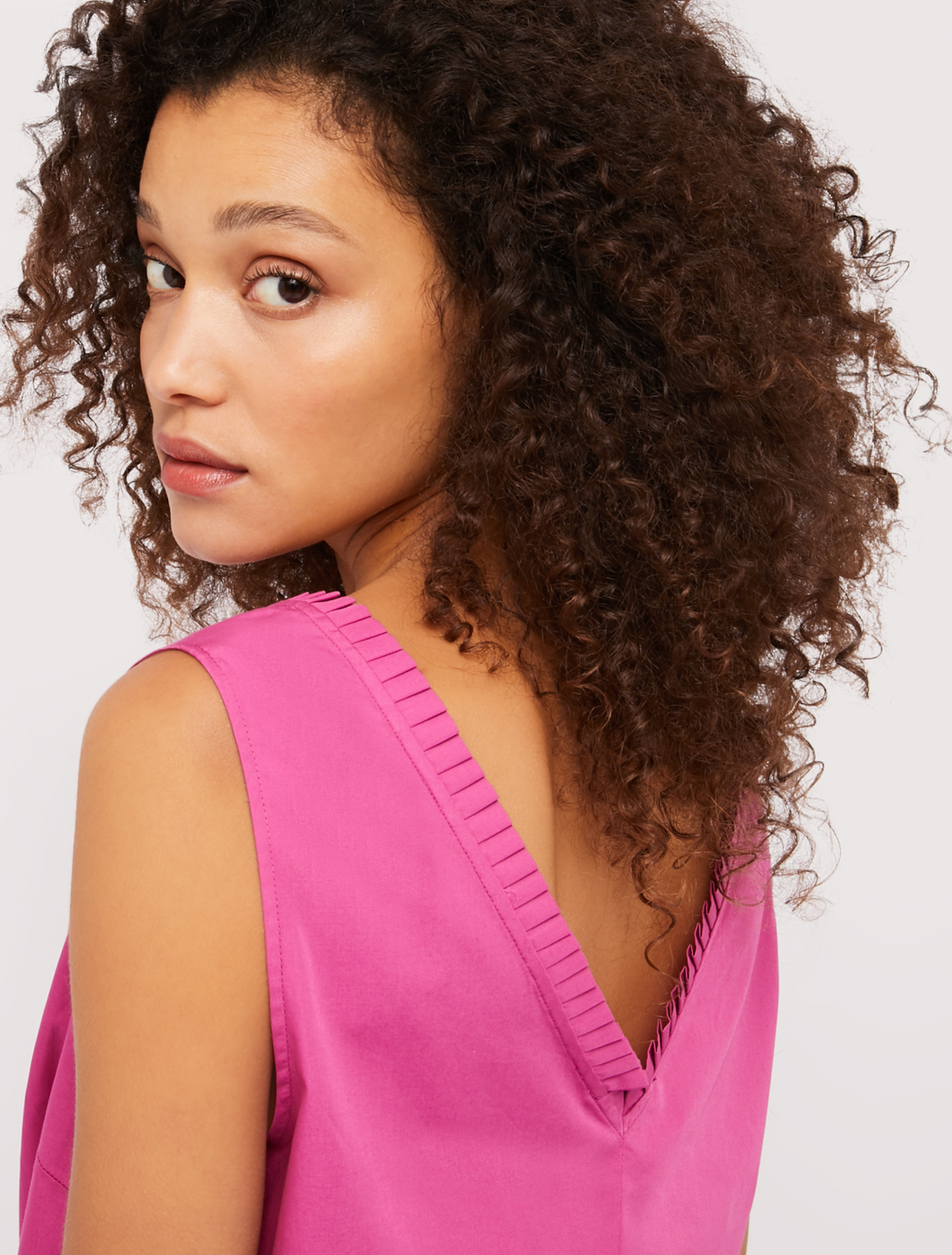 Top in popeline di cotone, fuxia - Pennyblack Top in popeline di cotone - fuxia - pennyblack