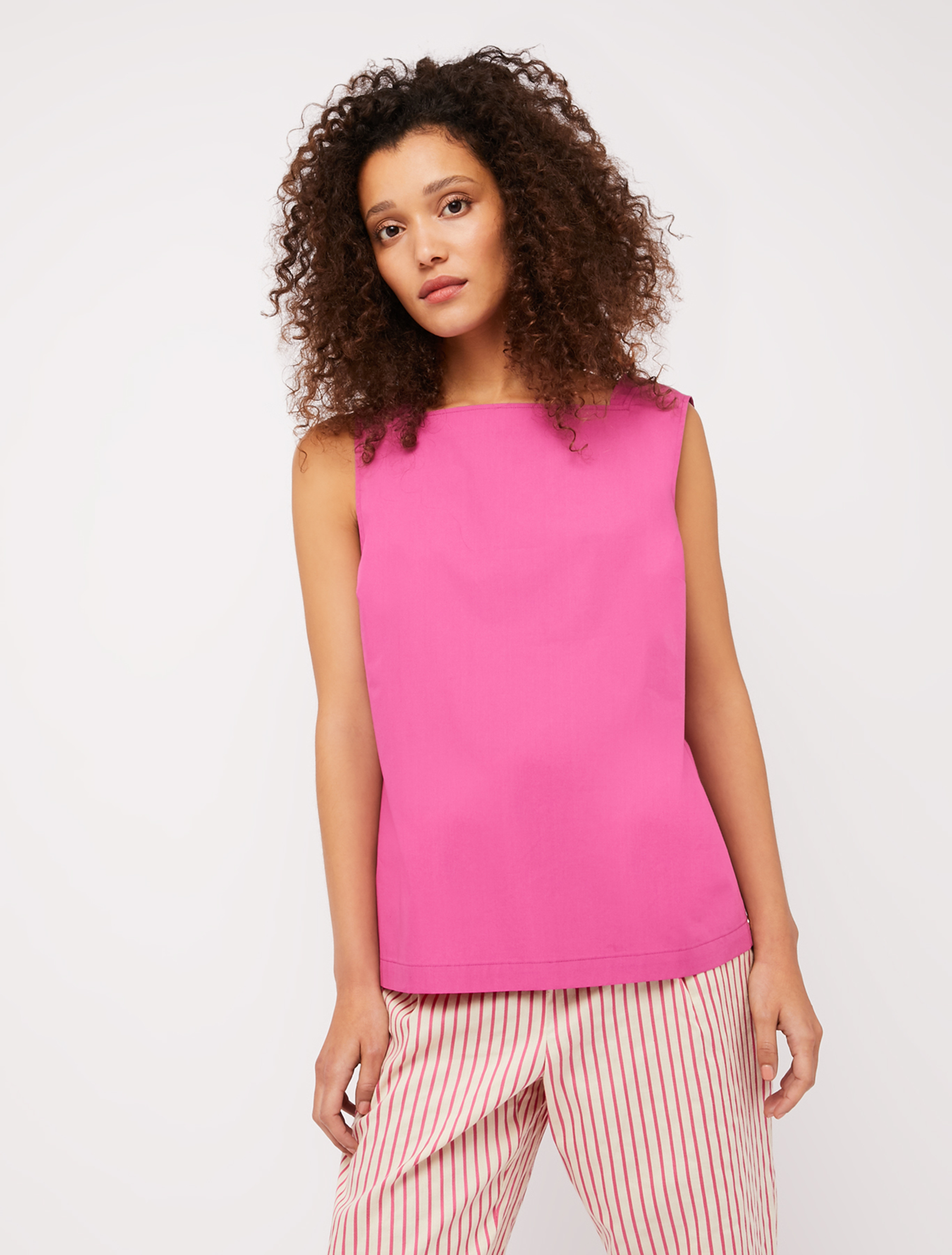Top in popeline di cotone, fuxia - Pennyblack Top in popeline di cotone - fuxia - pennyblack