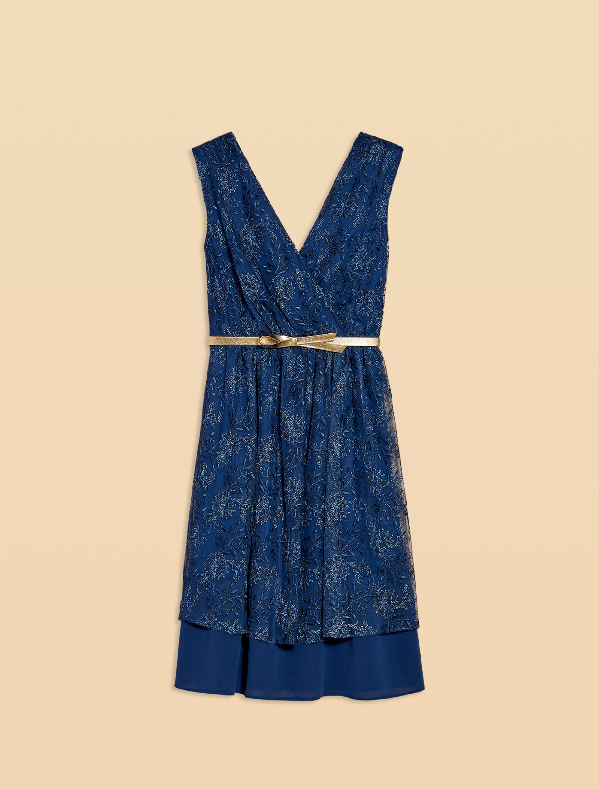 Embroidered tulle dress, navy blue - Pennyblack Embroidered tulle dress - navy blue - pennyblack