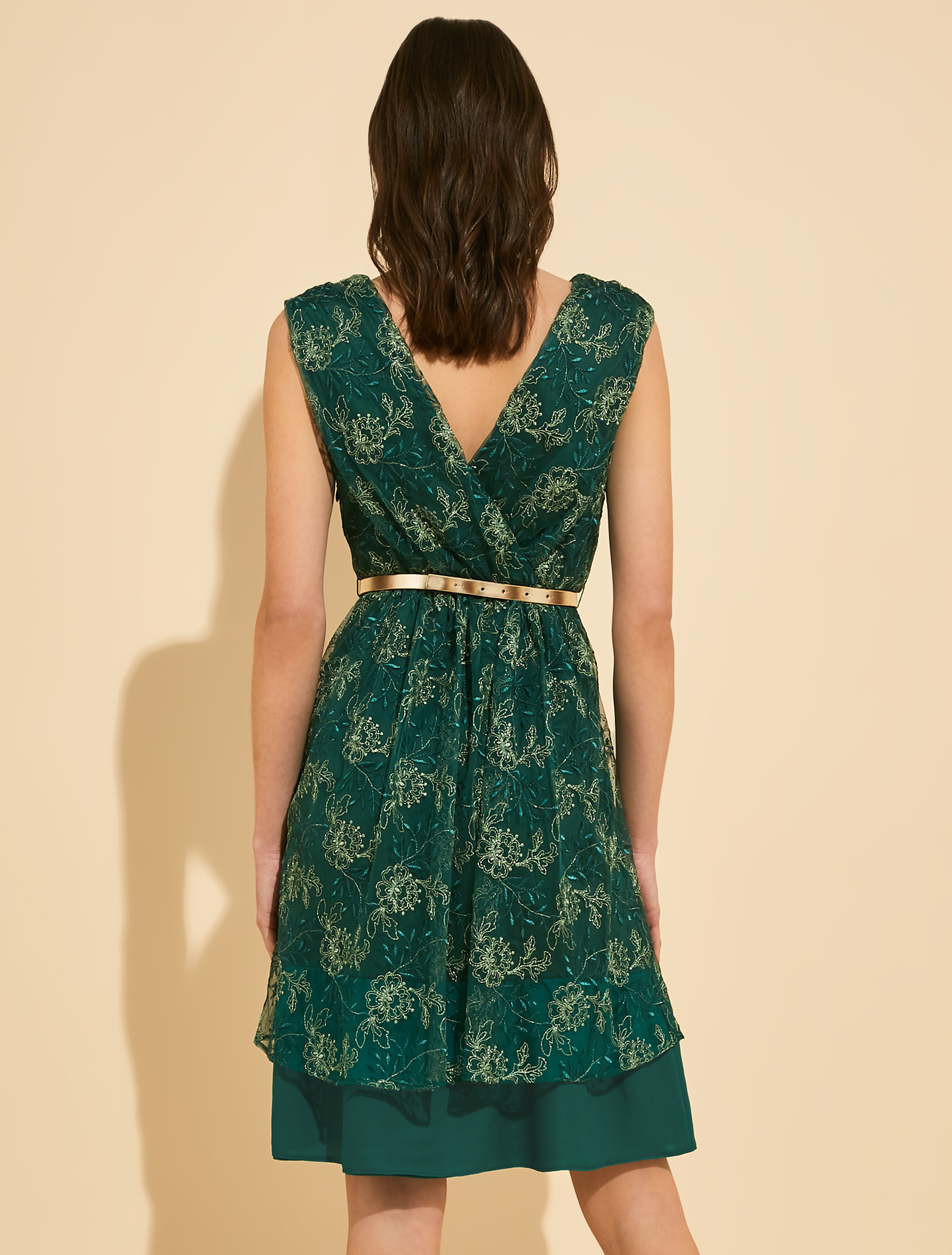 Embroidered tulle dress, emerald green - Pennyblack Embroidered tulle dress - emerald green - pennyblack