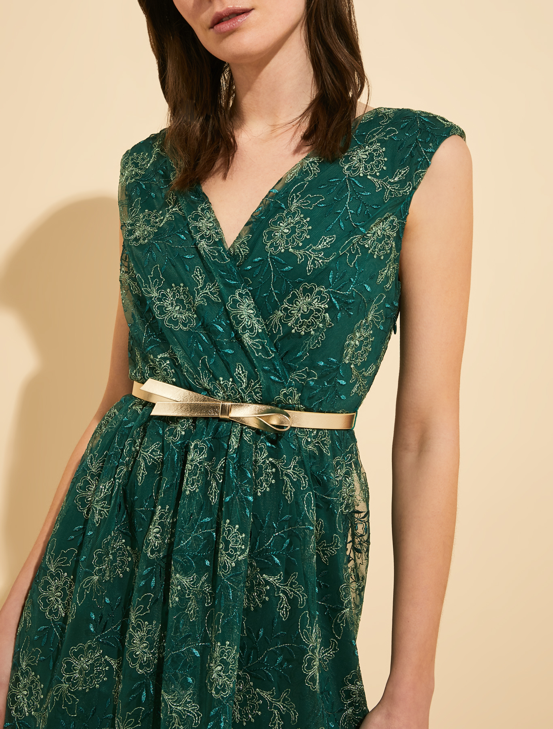 Embroidered tulle dress, emerald green - Pennyblack Embroidered tulle dress - emerald green - pennyblack