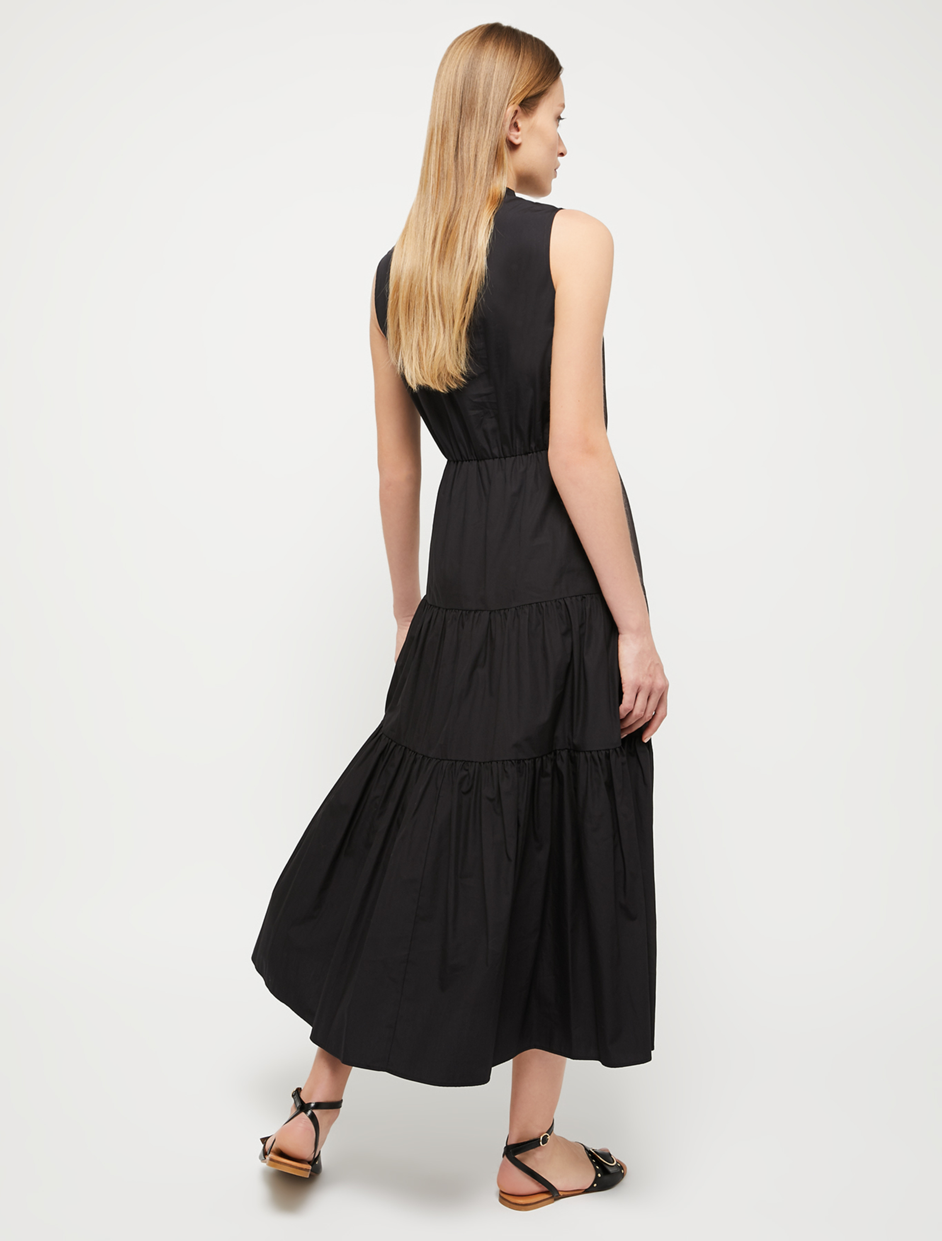 Cotton poplin long dress, black - Pennyblack Cotton poplin long dress - black - pennyblack