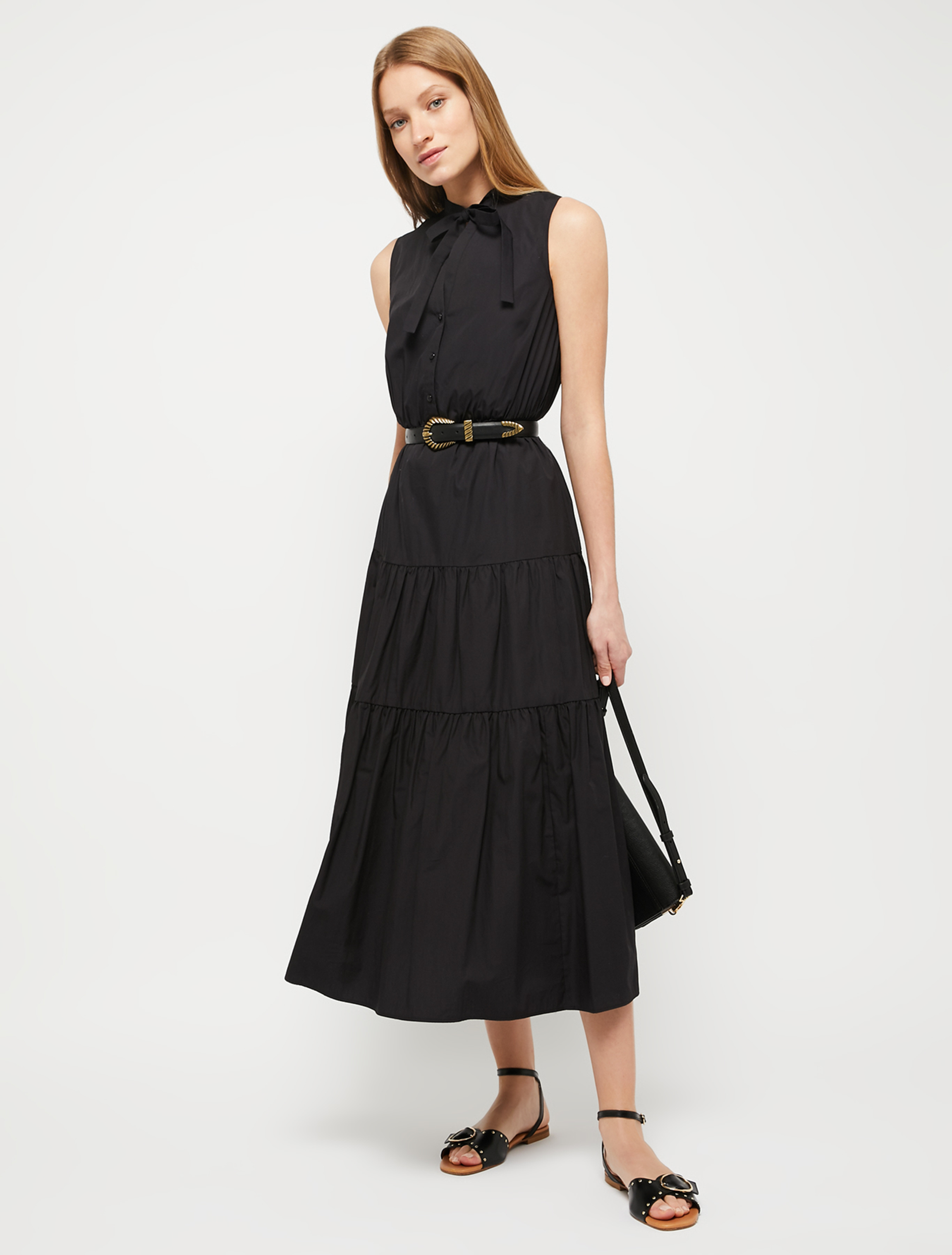 Cotton poplin long dress, black - Pennyblack Cotton poplin long dress - black - pennyblack