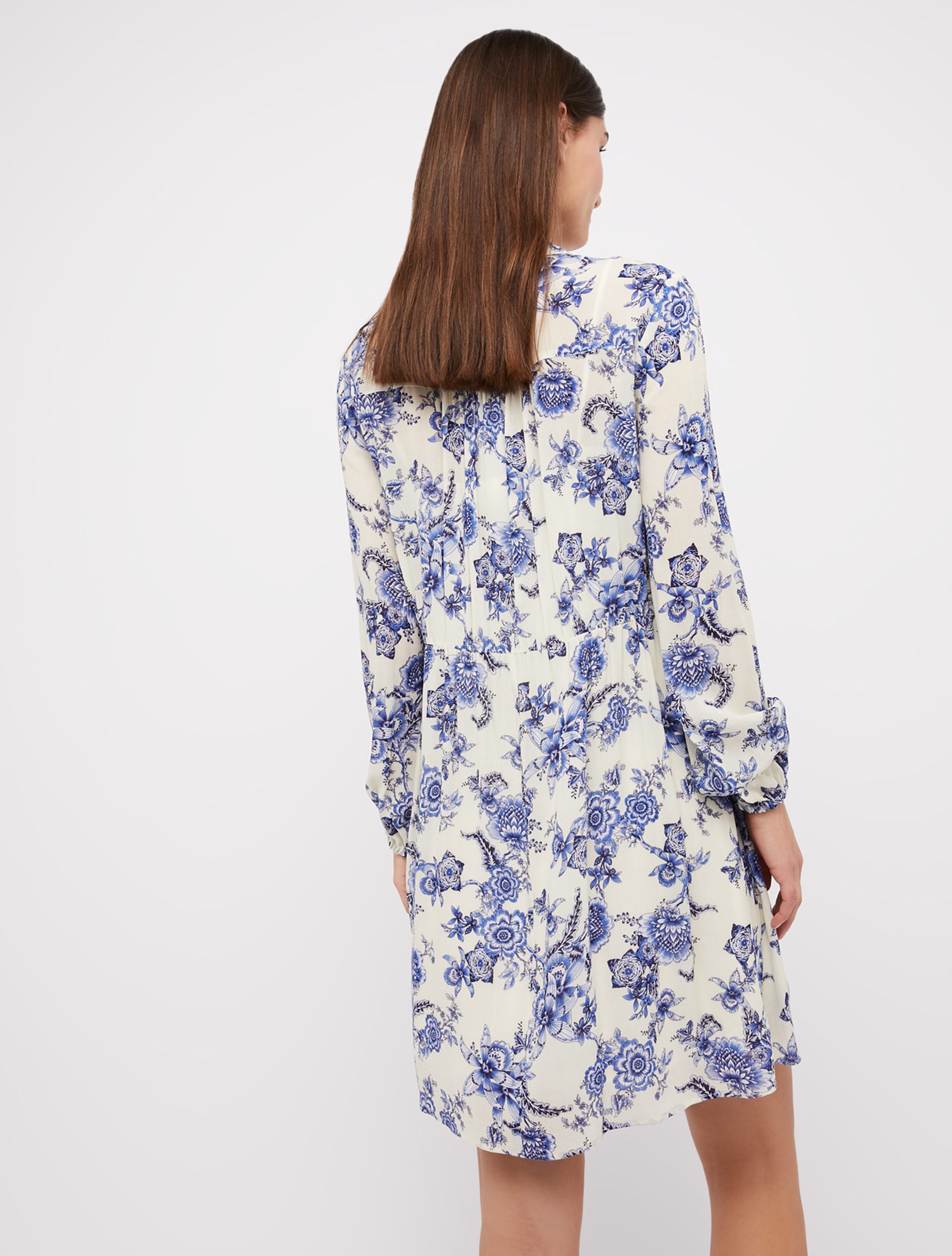 Floral crepon dress, navy blue pattern - Pennyblack Floral crepon dress - navy blue pattern - pennyblack
