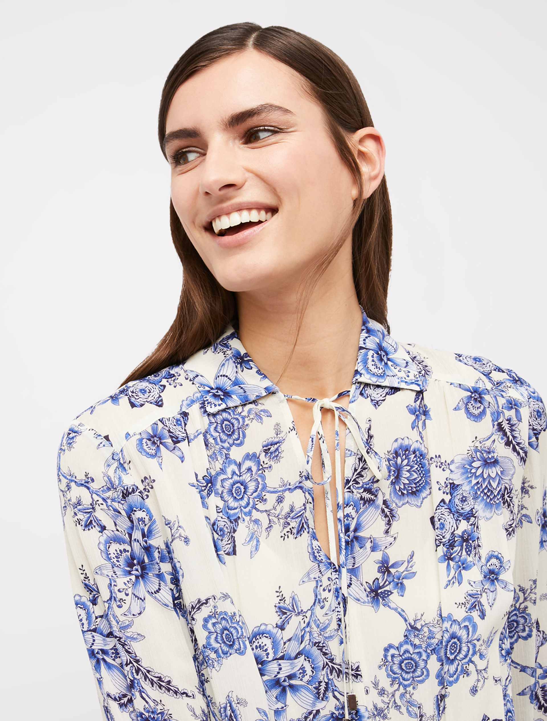Floral crepon dress, navy blue pattern - Pennyblack Floral crepon dress - navy blue pattern - pennyblack