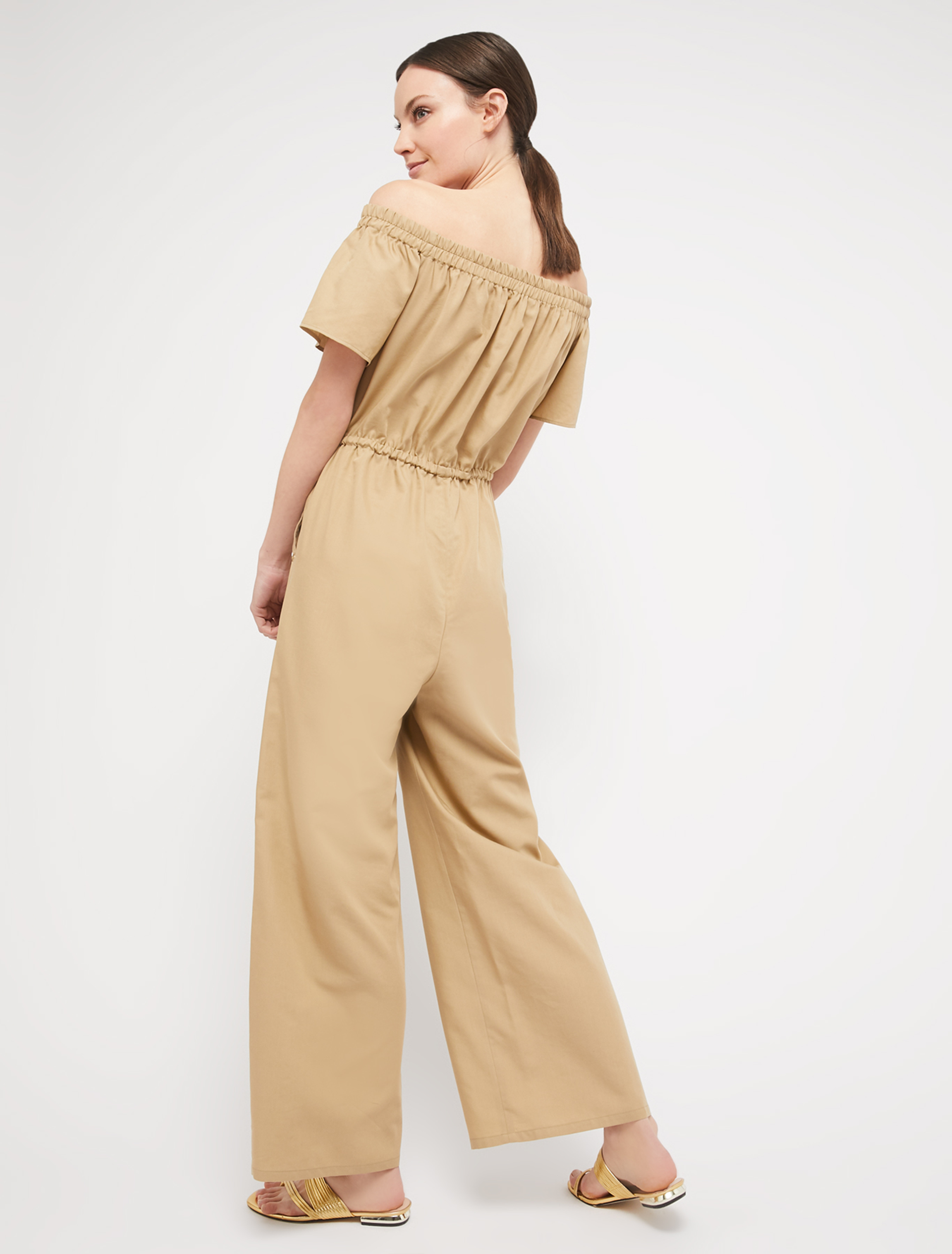 Lightweight twill jumpsuit, camel - Pennyblack Lightweight twill jumpsuit - camel - pennyblack