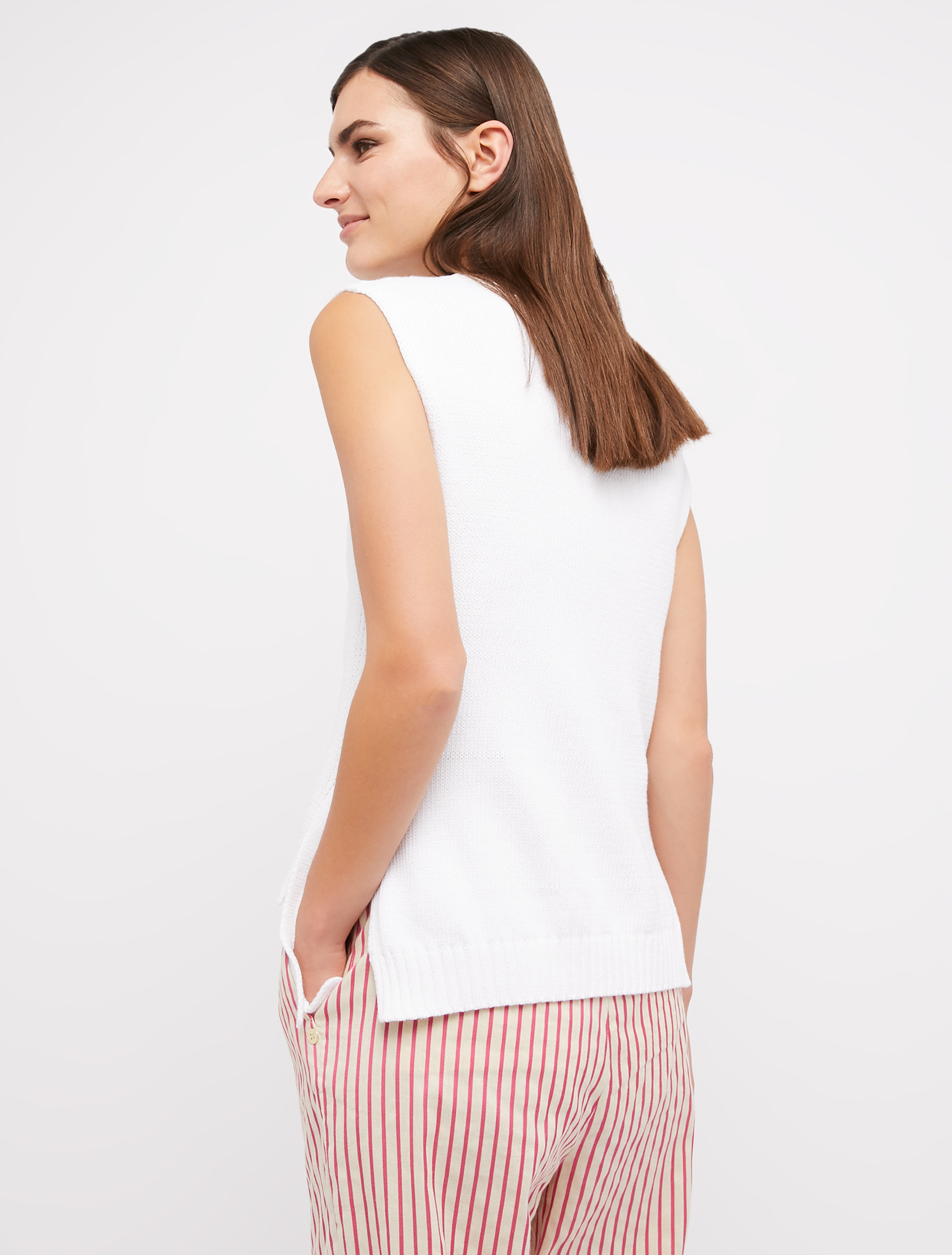 Cable-knit gilet, optic white - Pennyblack Cable-knit gilet - optic white - pennyblack