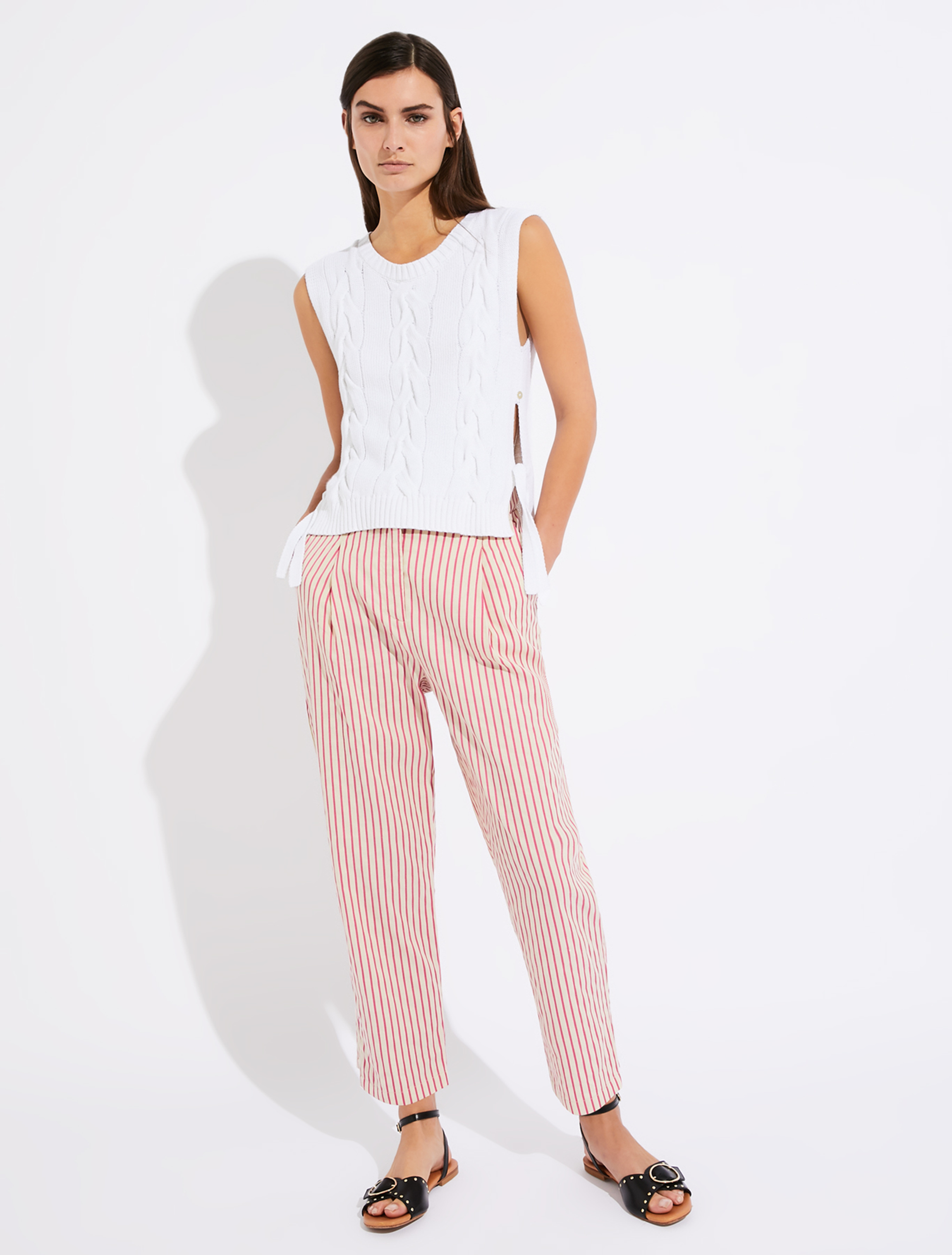 Cable-knit gilet, optic white - Pennyblack Cable-knit gilet - optic white - pennyblack