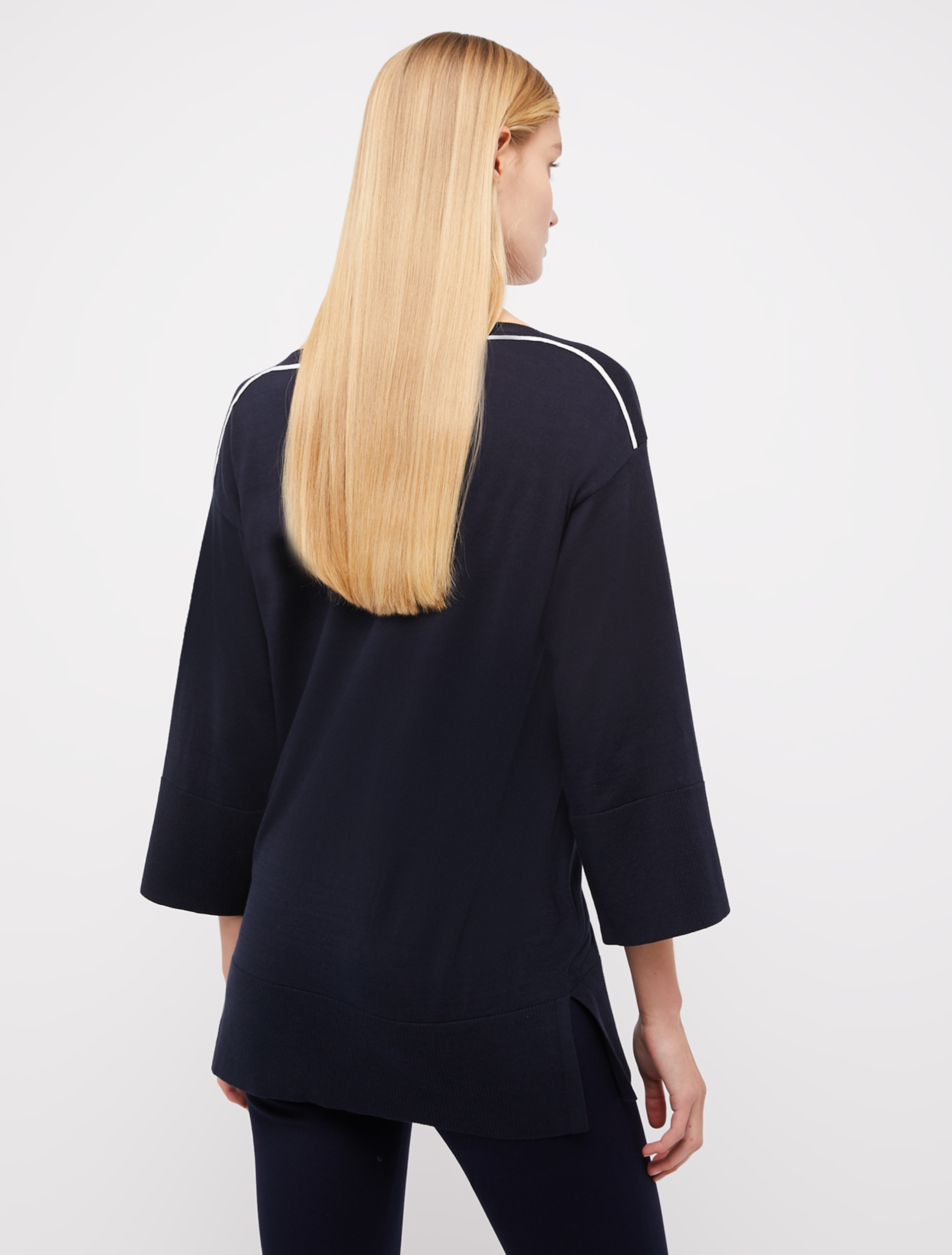 Marinière in cotton and silk, navy blue - Pennyblack Marinière in cotton and silk - navy blue - pennyblack