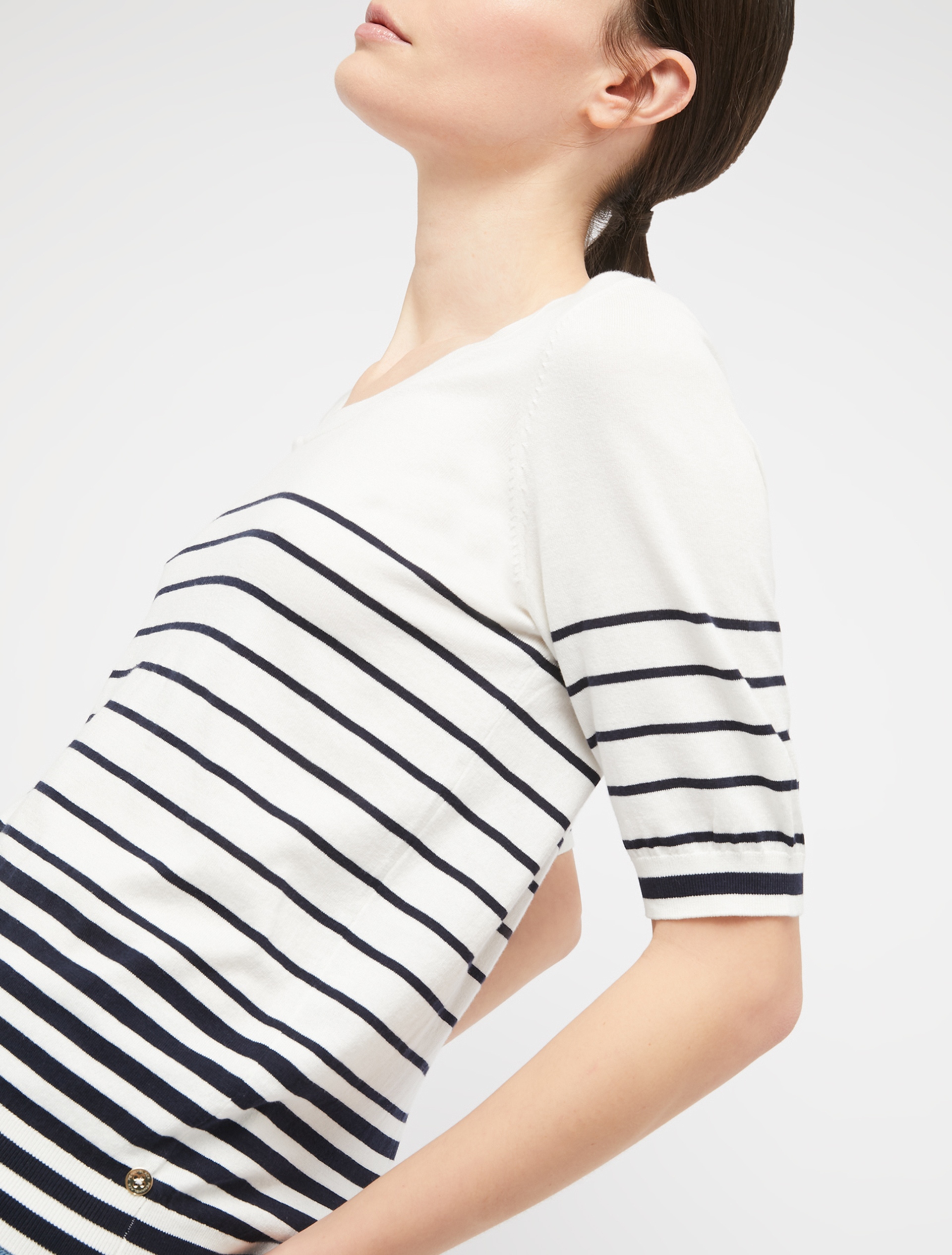 Cotton and silk jumper, navy blue pattern - Pennyblack Cotton and silk jumper - navy blue pattern - pennyblack