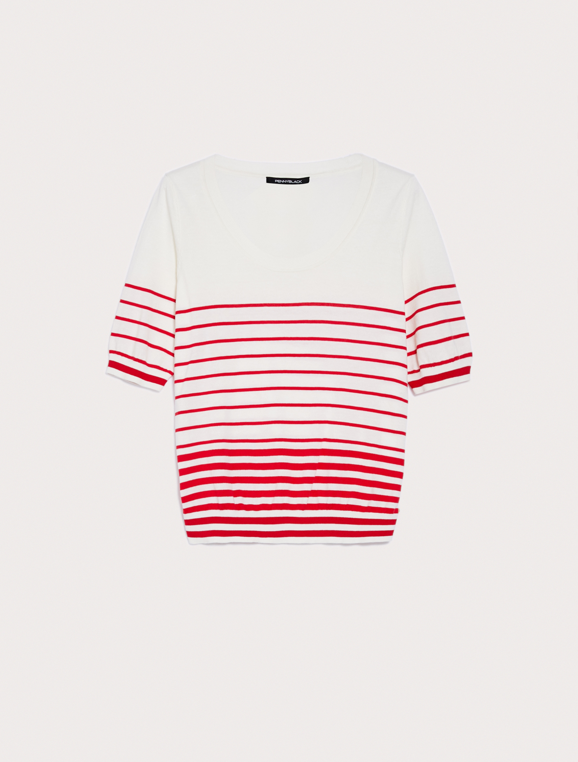 Cotton and silk jumper, red pattern - Pennyblack Cotton and silk jumper - red pattern - pennyblack