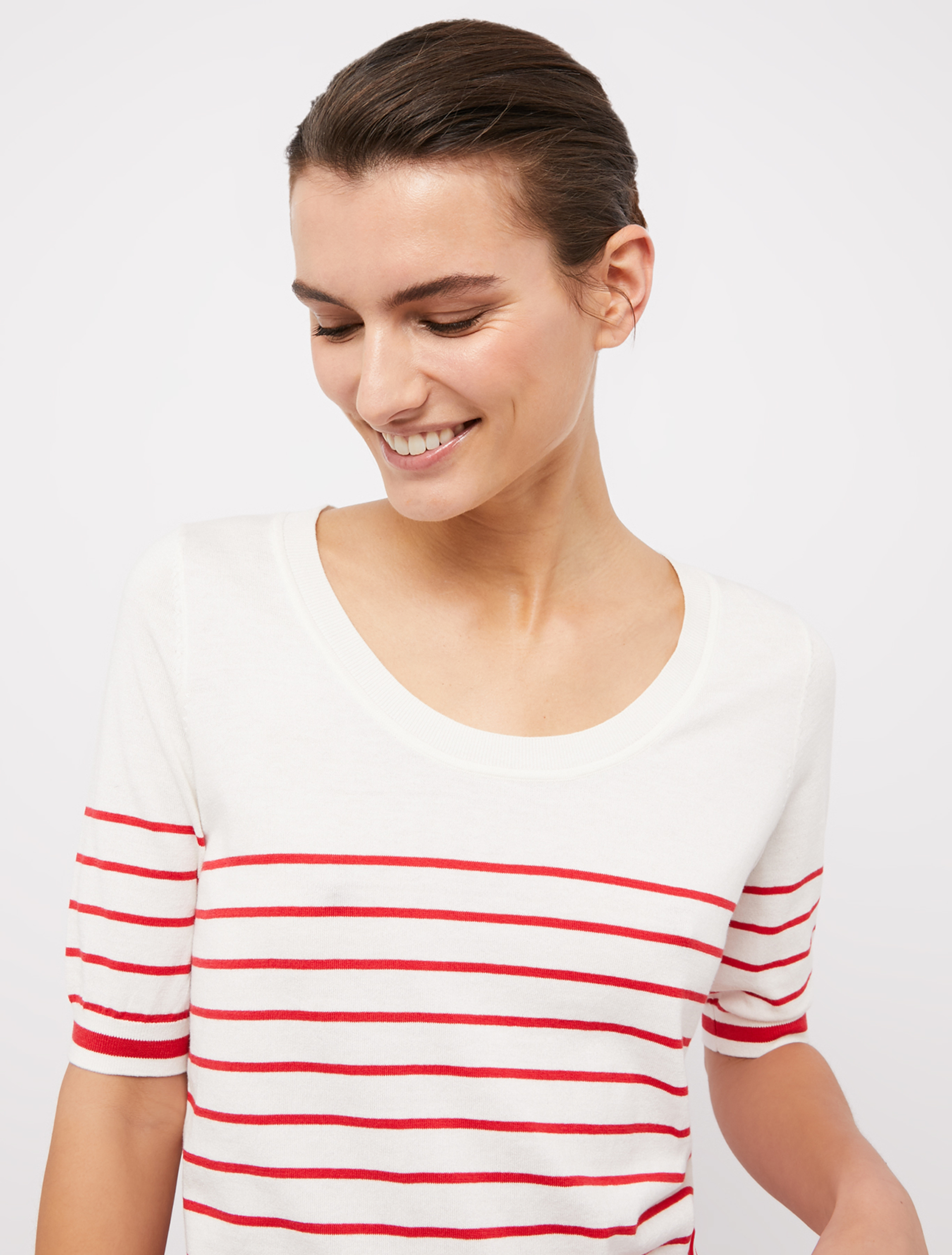 Cotton and silk jumper, red pattern - Pennyblack Cotton and silk jumper - red pattern - pennyblack