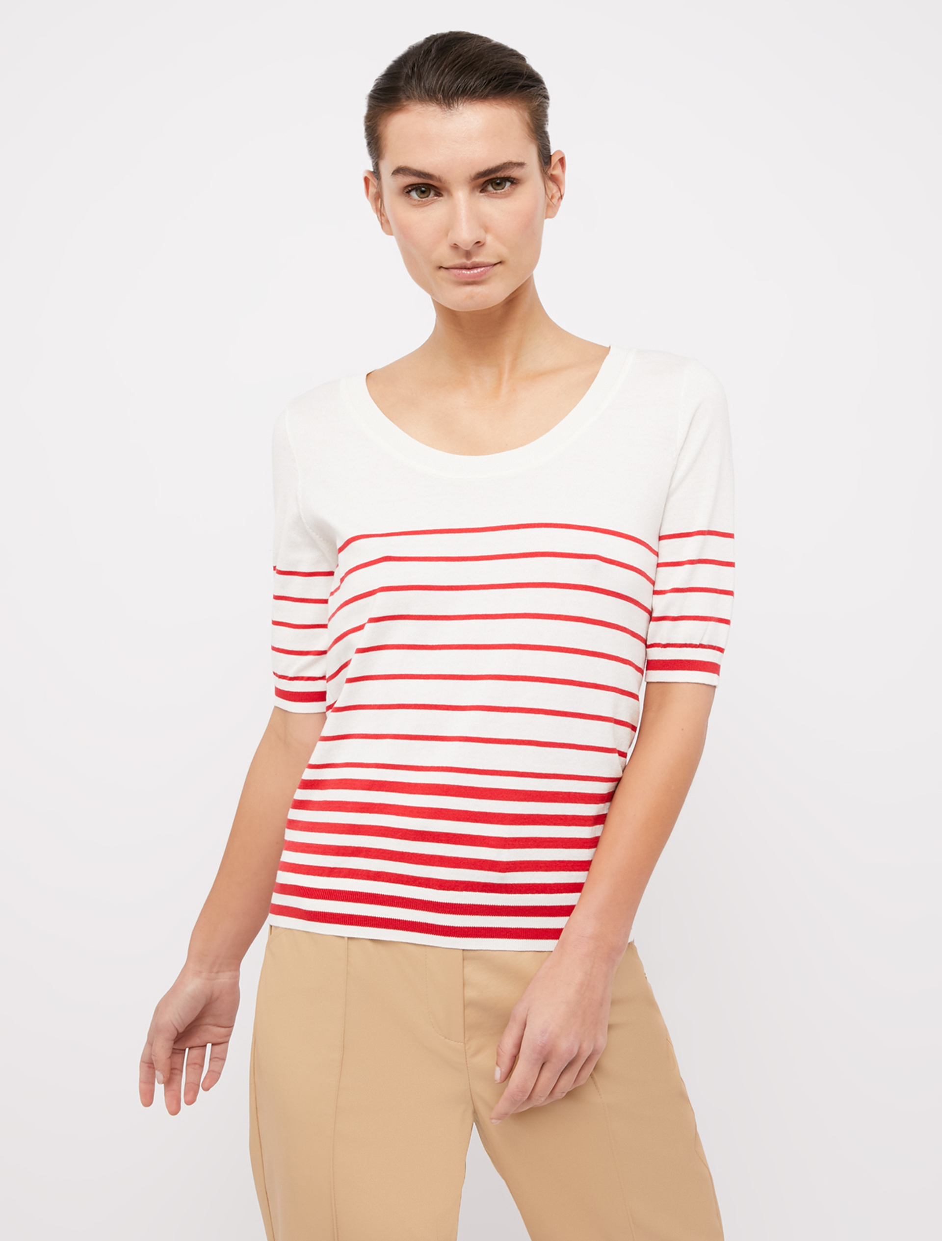 Cotton and silk jumper, red pattern - Pennyblack Cotton and silk jumper - red pattern - pennyblack