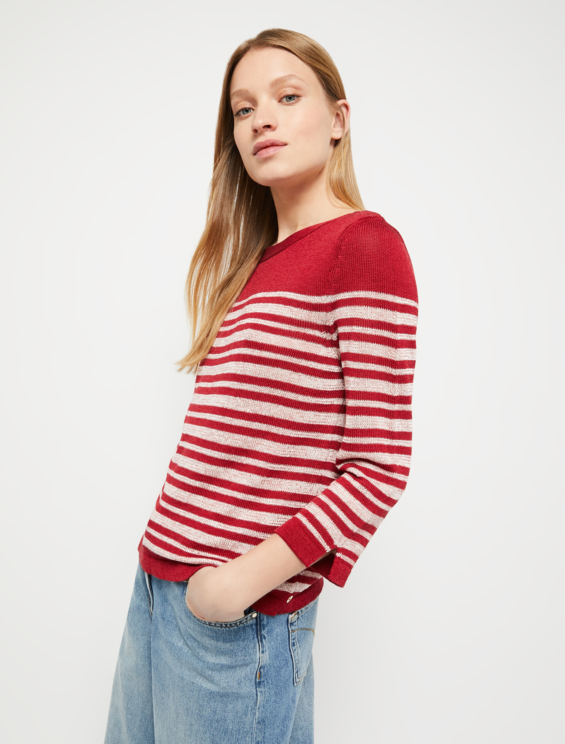 Cotton-blend marinière, red - Pennyblack Cotton-blend marinière - red - pennyblack