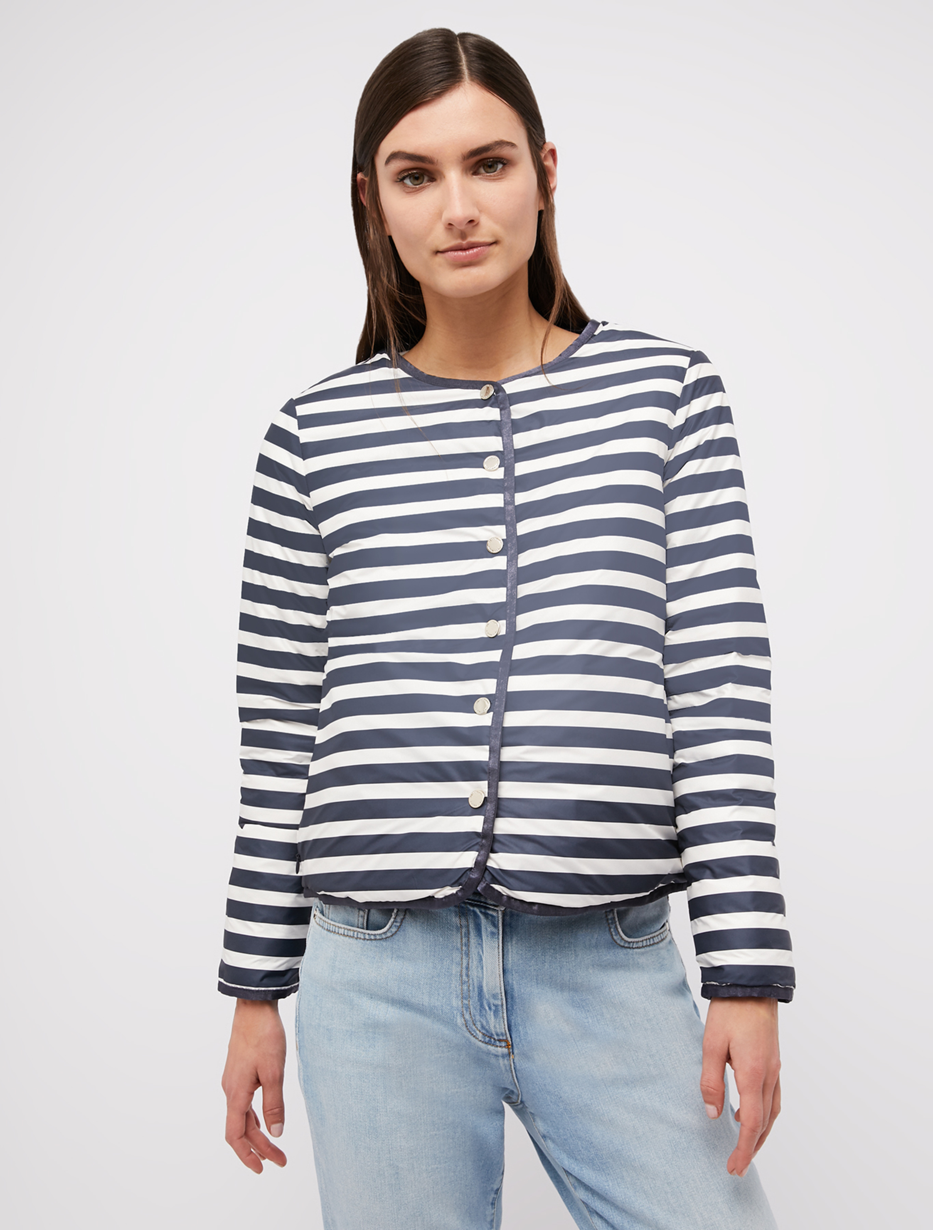Reversible padded jacket, navy blue pattern - Pennyblack Reversible padded jacket - navy blue pattern - pennyblack