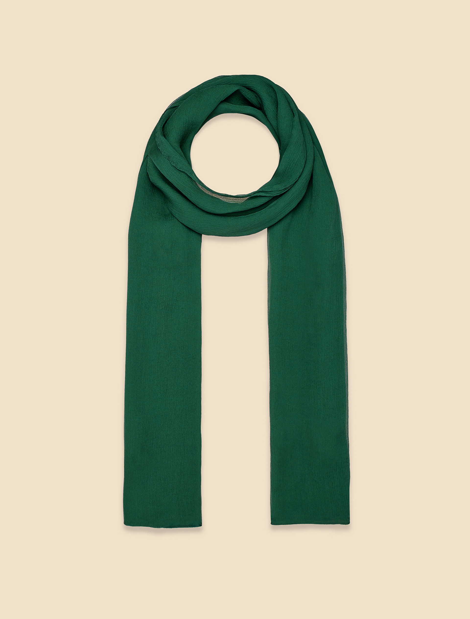 Silk crepon stole, green - Pennyblack Silk crepon stole - green - pennyblack