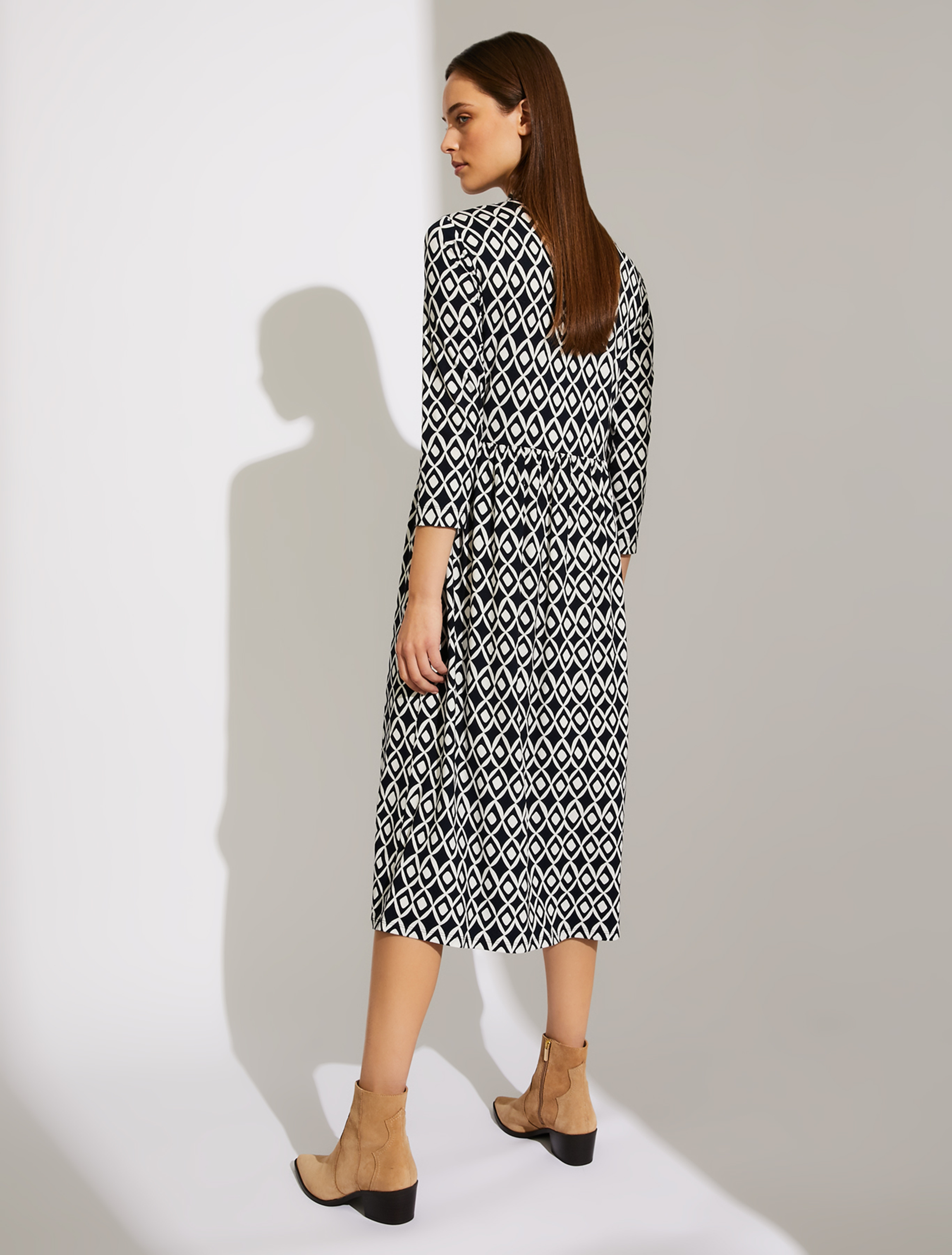 Patterned jersey dress, navy blue pattern - Pennyblack Patterned jersey dress - navy blue pattern - pennyblack