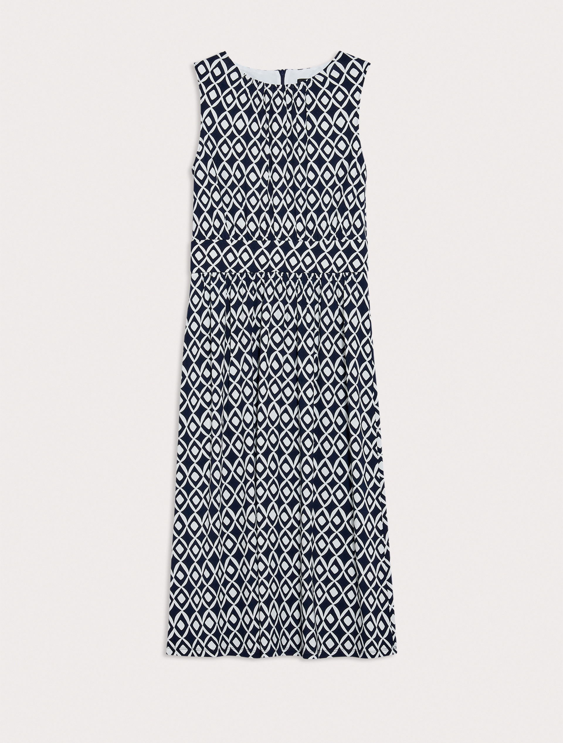 Patterned jersey midi dress, navy blue pattern - Pennyblack Patterned jersey midi dress - navy blue pattern - pennyblack