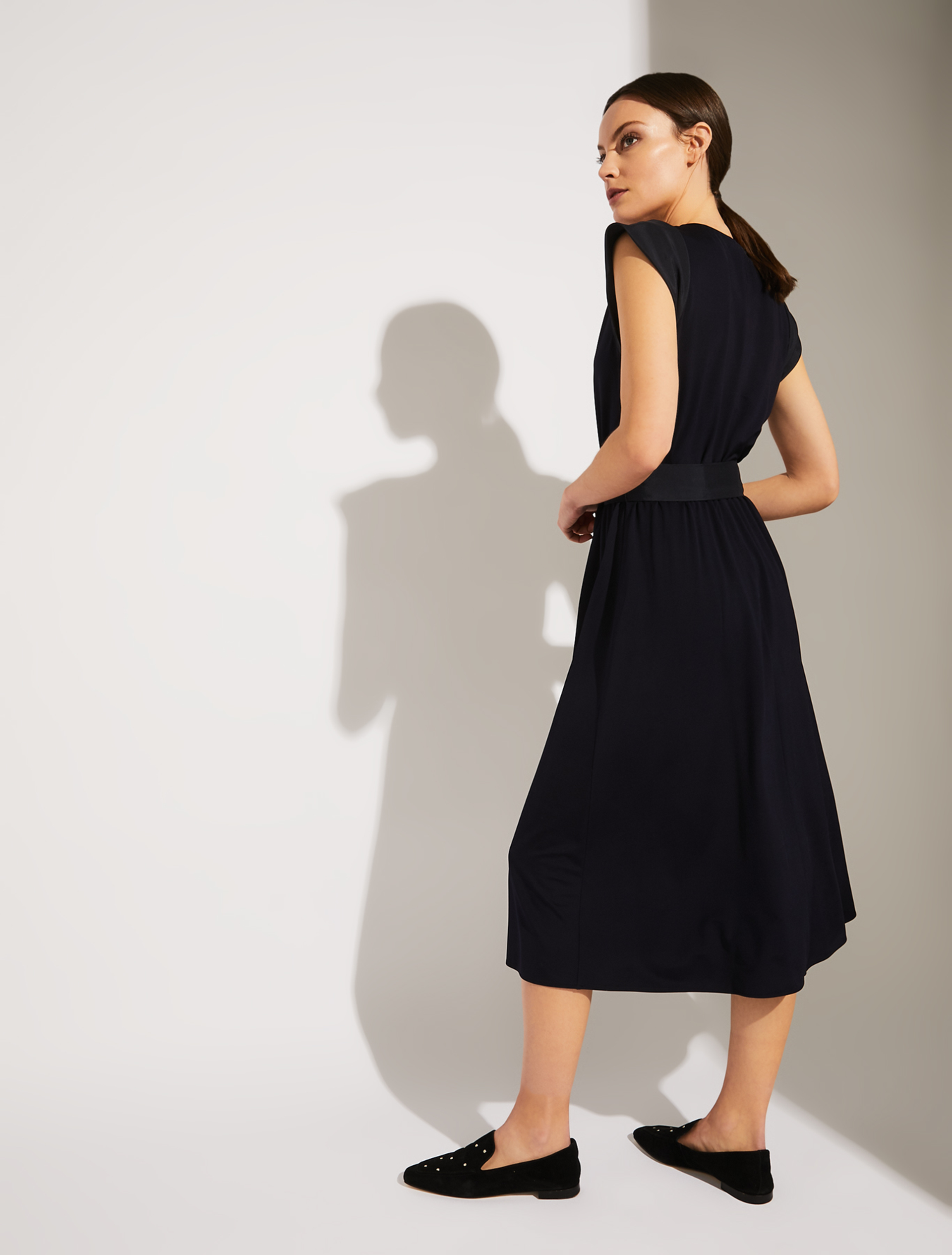 Piqué jersey midi dress, midnight blue - Pennyblack Piqué jersey midi dress - midnight blue - pennyblack