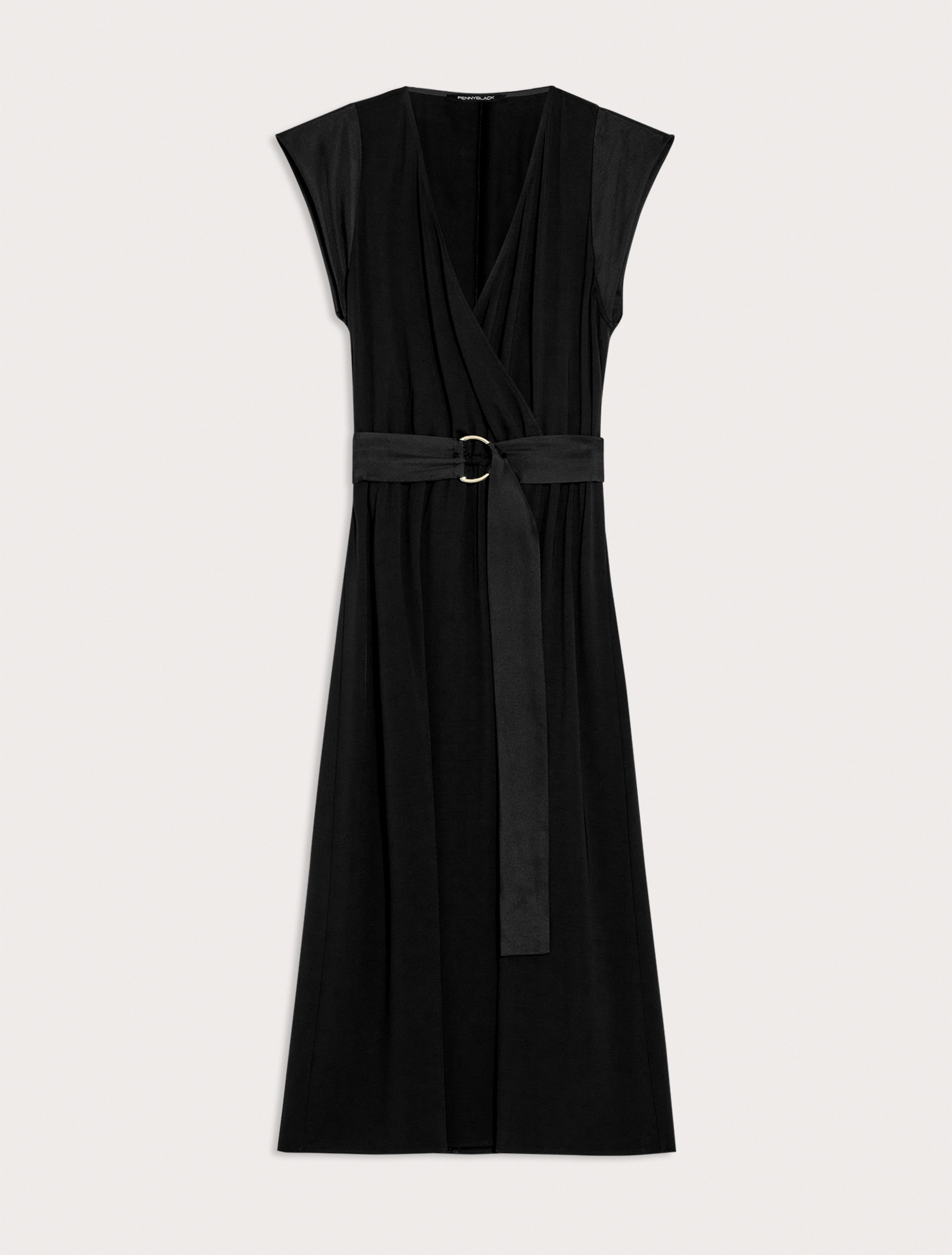 Piqué jersey midi dress, black - Pennyblack Piqué jersey midi dress - black - pennyblack
