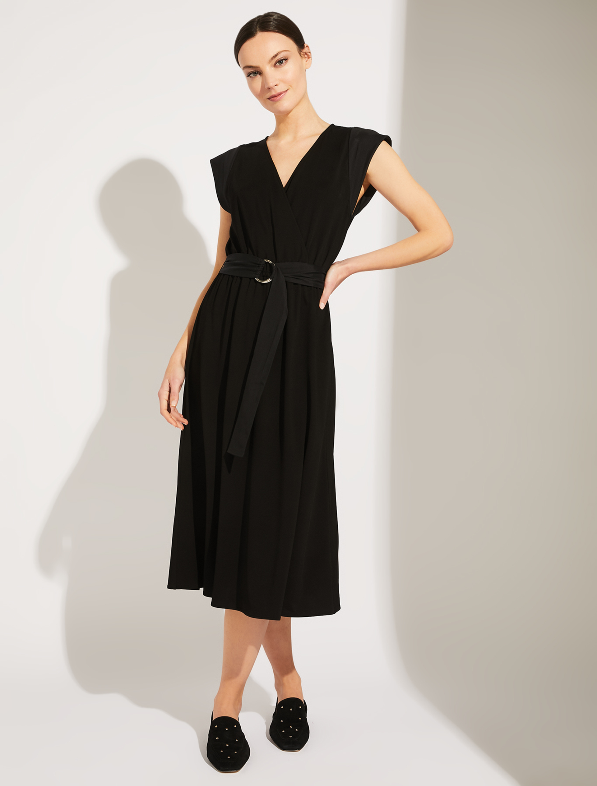 Piqué jersey midi dress, black - Pennyblack Piqué jersey midi dress - black - pennyblack