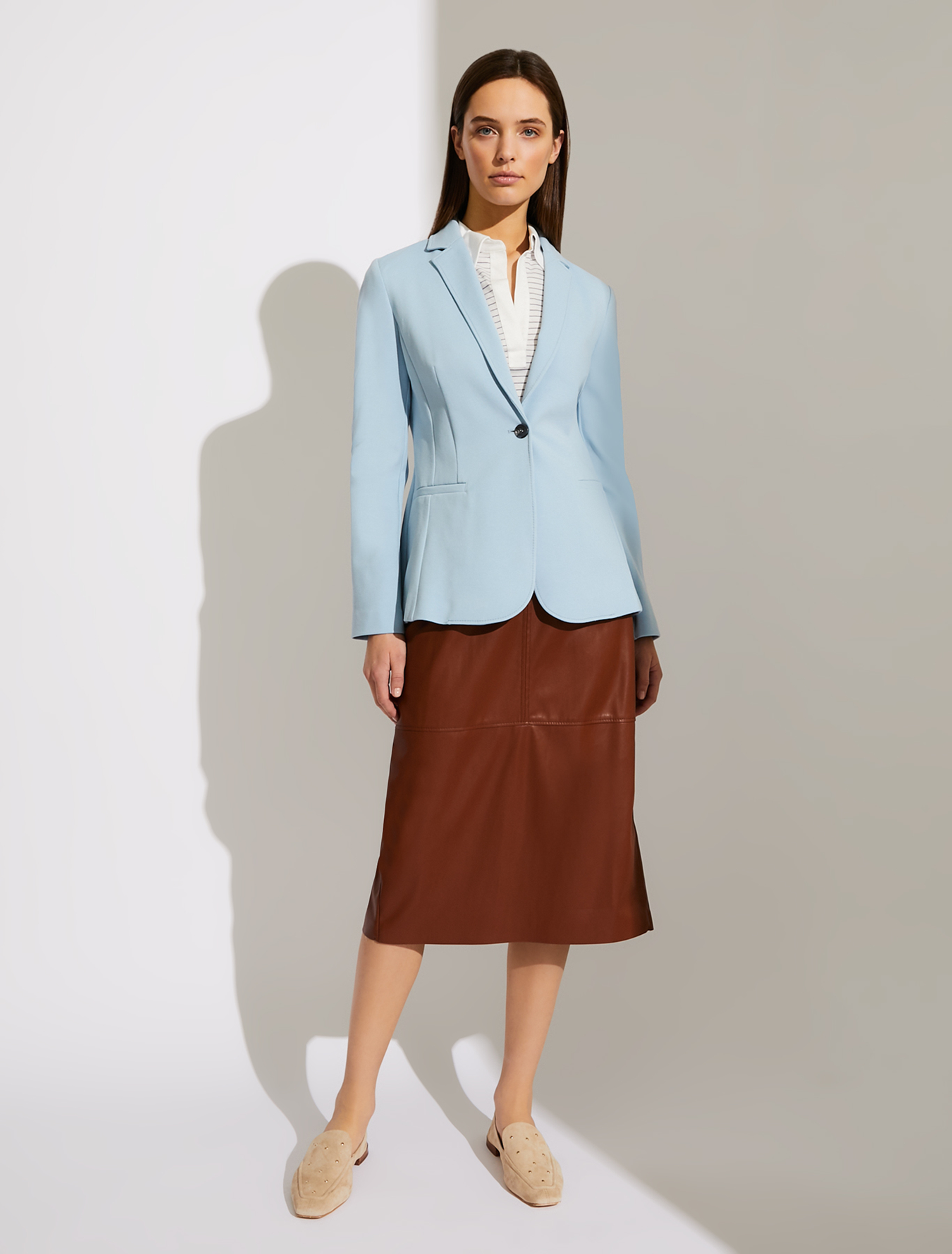 Slim jersey blazer, sky blue - Pennyblack Slim jersey blazer - sky blue - pennyblack