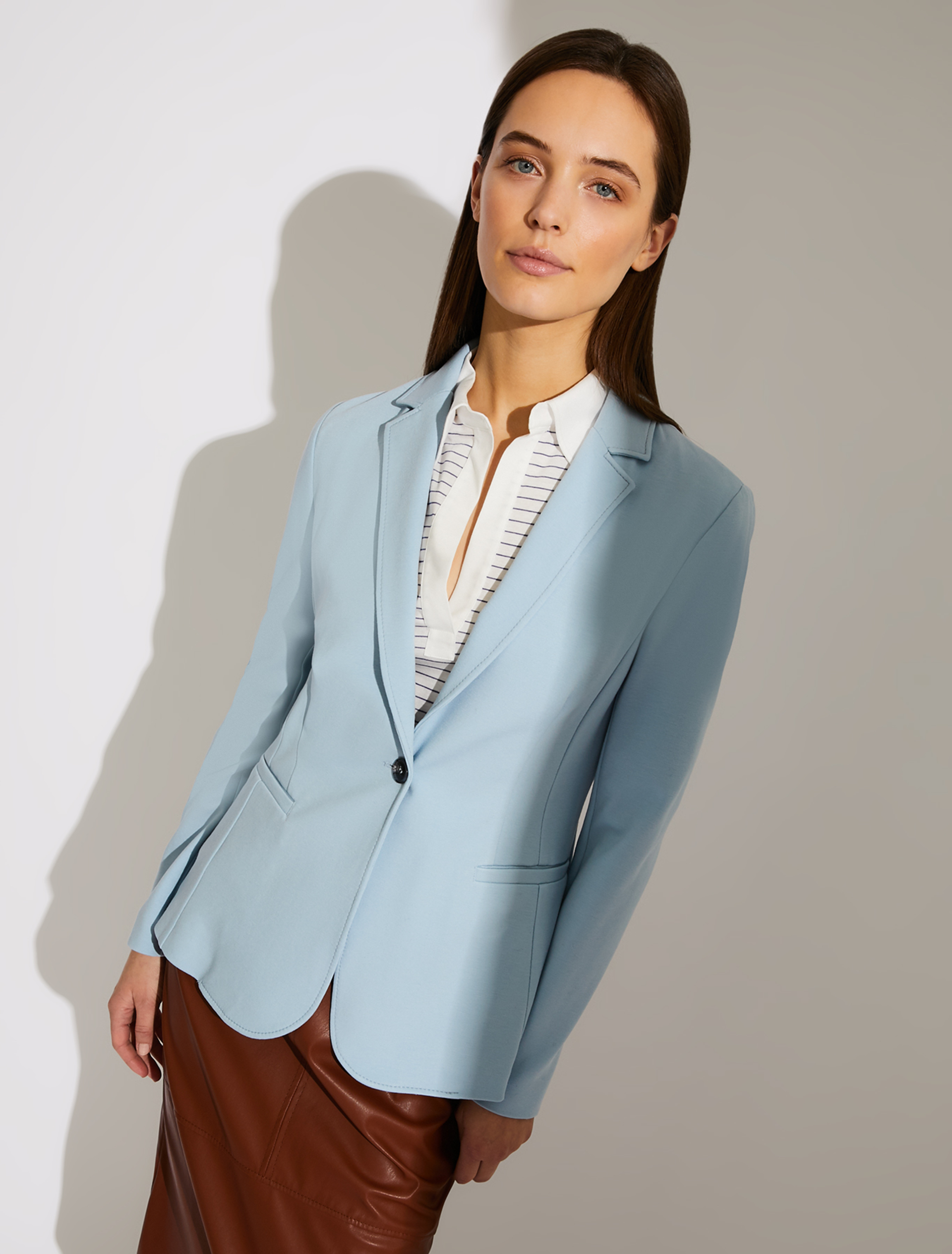 Slim jersey blazer, sky blue - Pennyblack Slim jersey blazer - sky blue - pennyblack