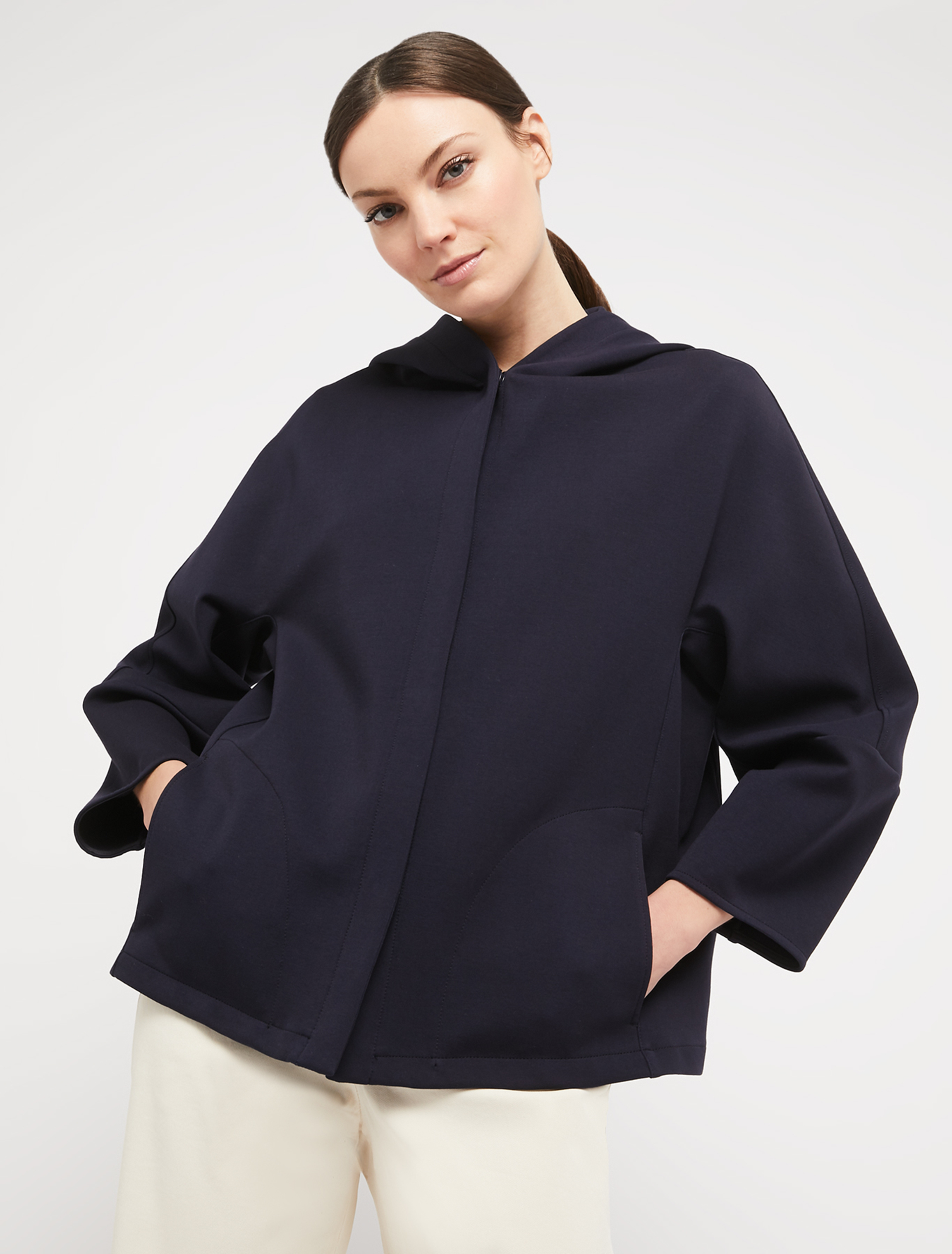 Technical cotton jersey jacket, navy blue - Pennyblack Technical cotton jersey jacket - navy blue - pennyblack