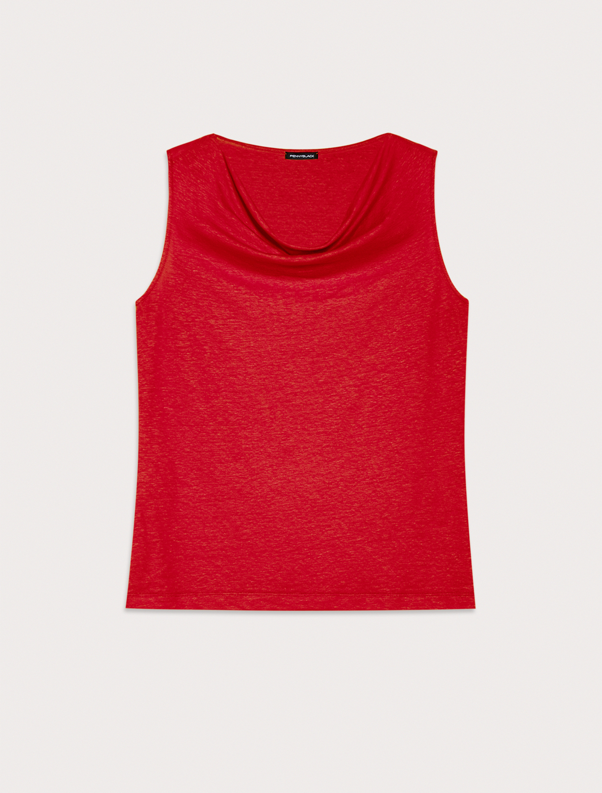 Linen-jersey top, burgundy - Pennyblack Linen-jersey top - burgundy - pennyblack