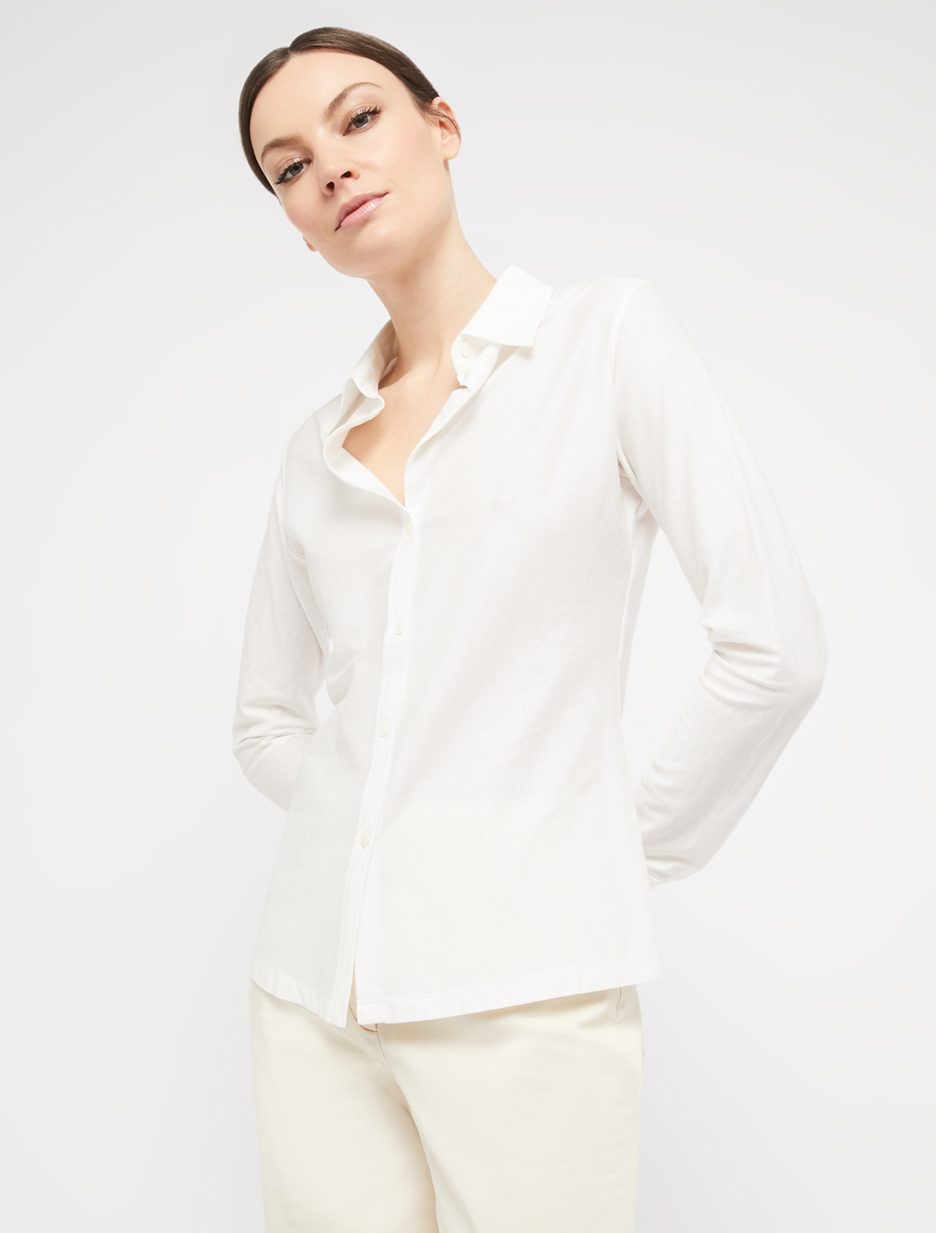 Piqué jersey shirt, ivory - Pennyblack Piqué jersey shirt - ivory - pennyblack