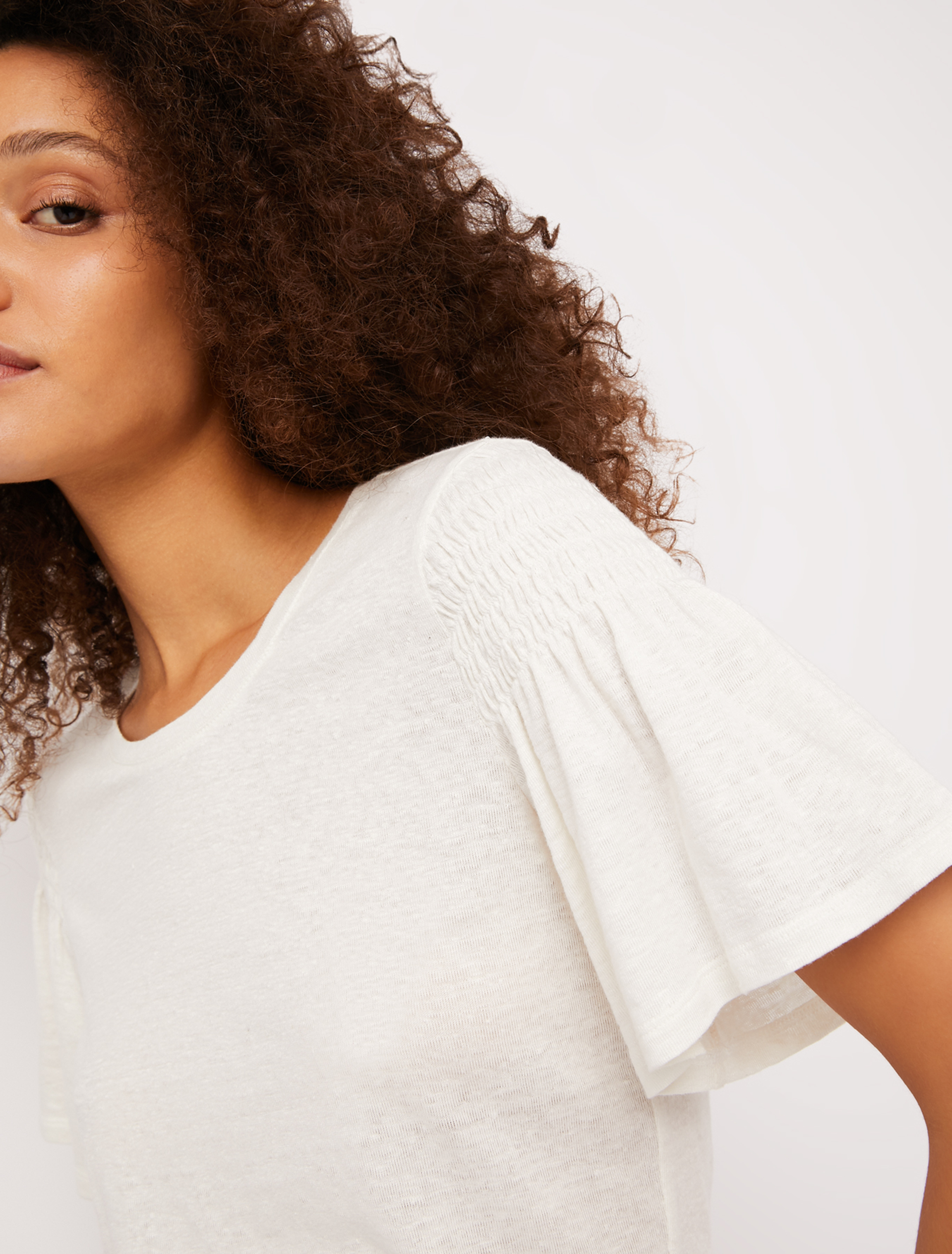T-shirt in jersey di lino, bianco - Pennyblack T-shirt in jersey di lino - bianco - pennyblack