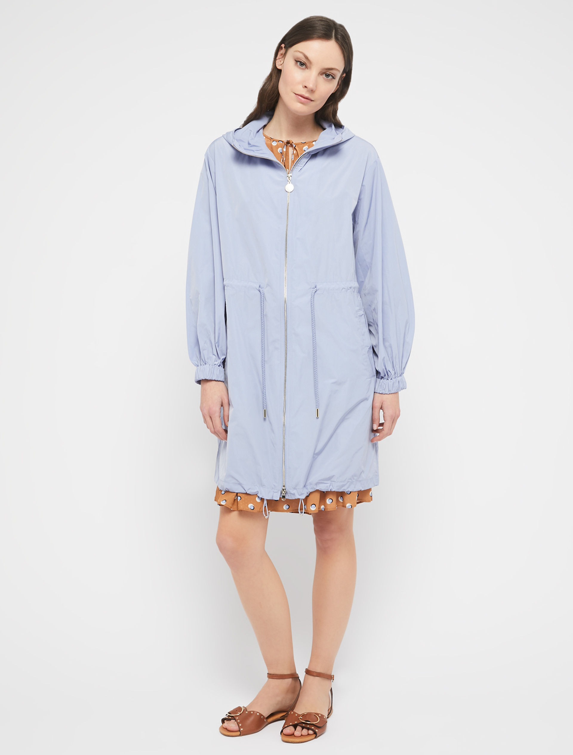 Lightweight parka in technical fabric, light blue - Pennyblack Lightweight parka in technical fabric - light blue - pennyblack