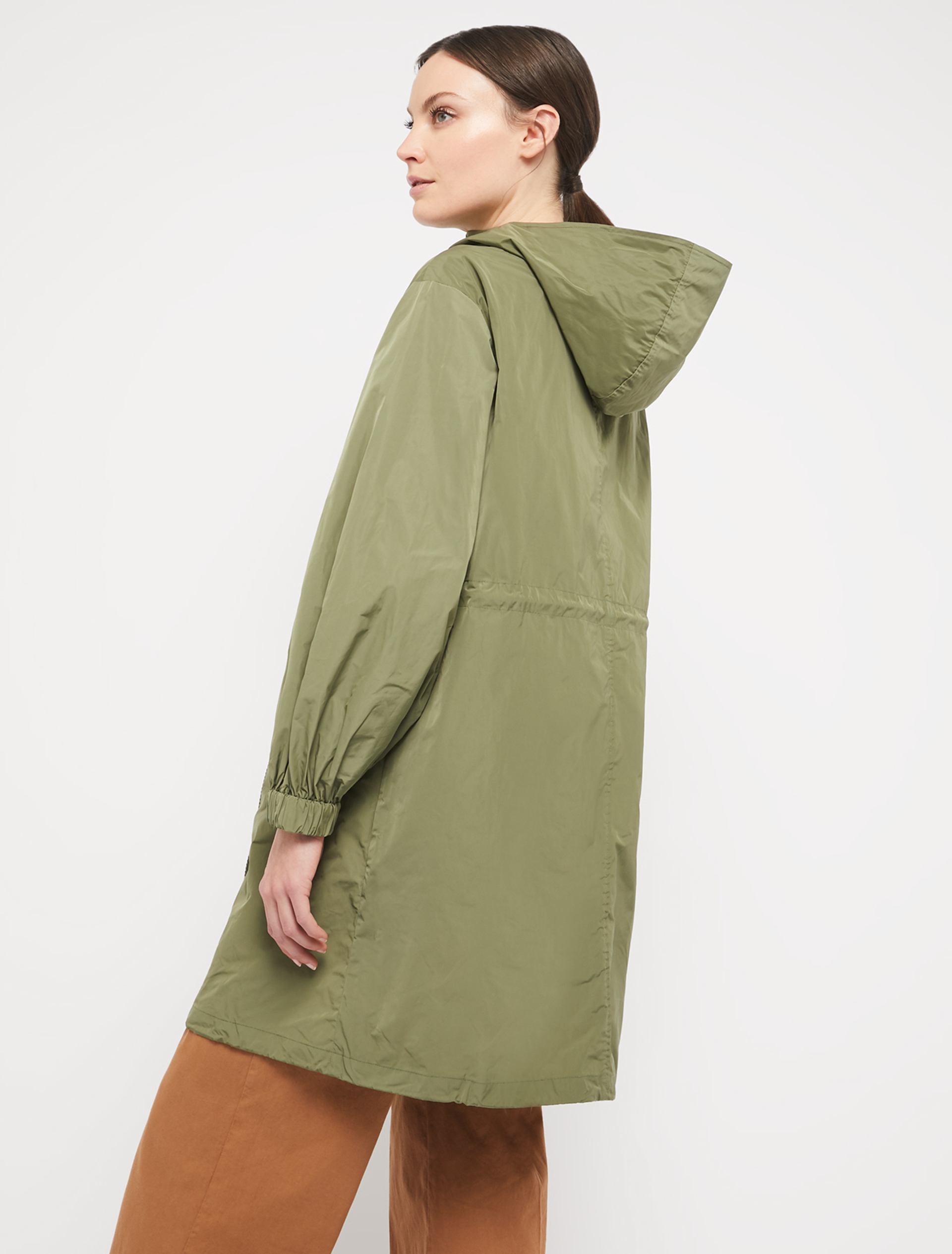 Lightweight parka in technical fabric, khaki green - Pennyblack Lightweight parka in technical fabric - khaki green - pennyblack
