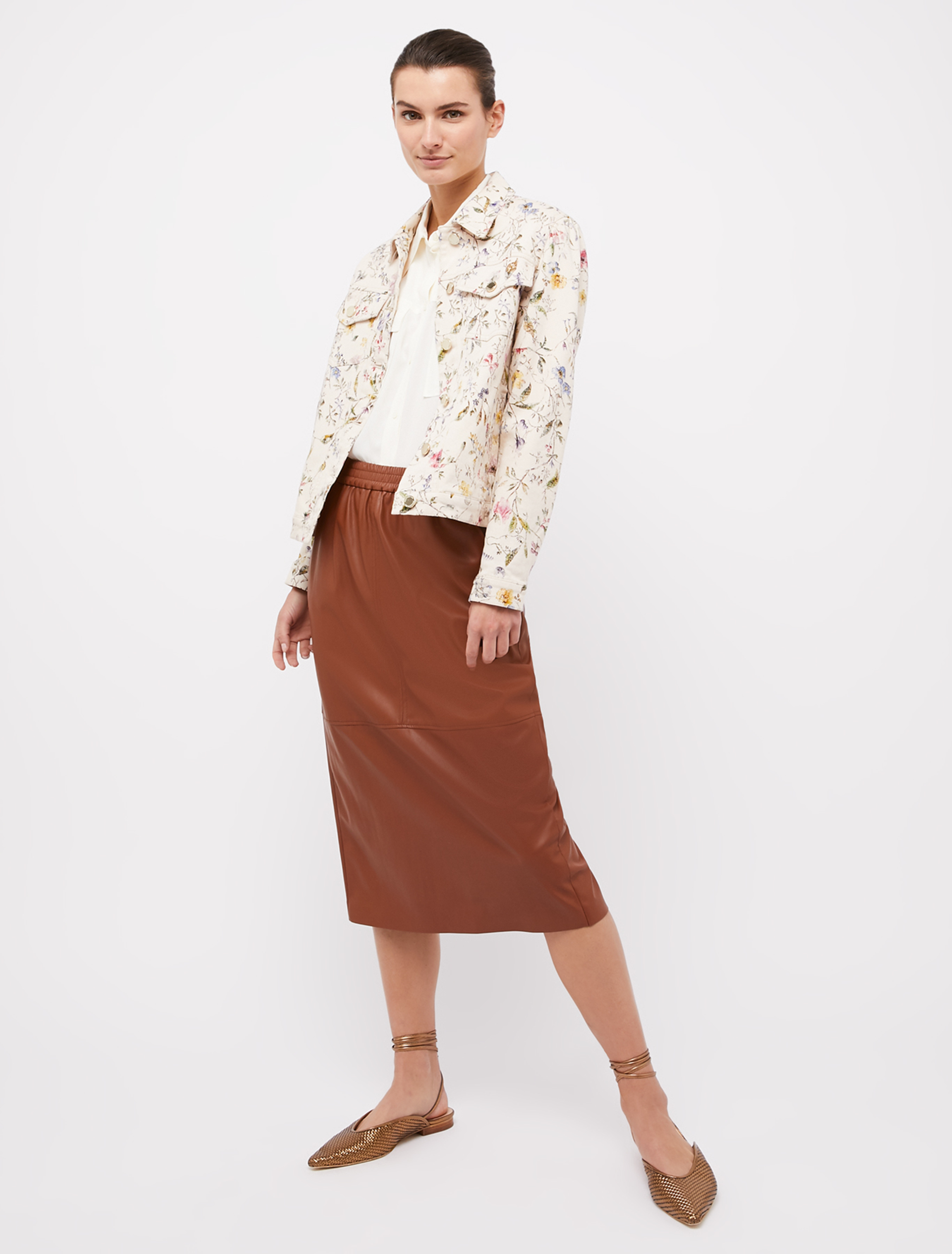 Botanical-patterned jacket, ivory pattern - Pennyblack Botanical-patterned jacket - ivory pattern - pennyblack
