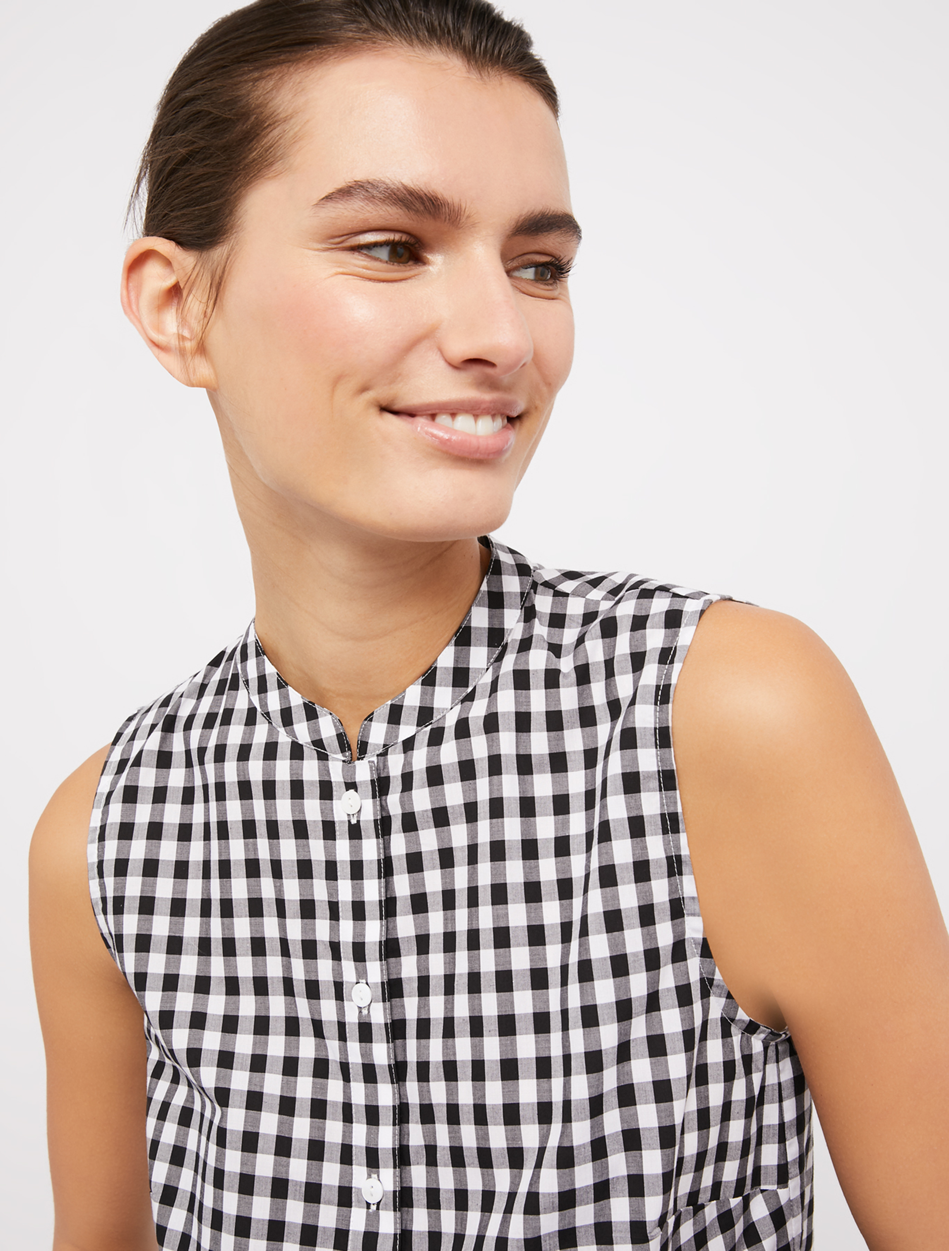 Top in cotone a quadretti Vichy, fantasia nero - Pennyblack Top in cotone a quadretti Vichy - fantasia nero - pennyblack