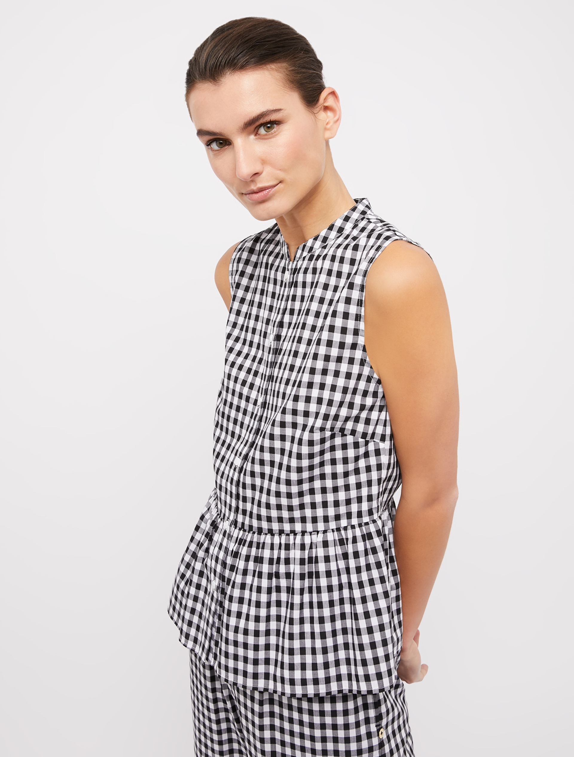 Top in cotone a quadretti Vichy, fantasia nero - Pennyblack Top in cotone a quadretti Vichy - fantasia nero - pennyblack
