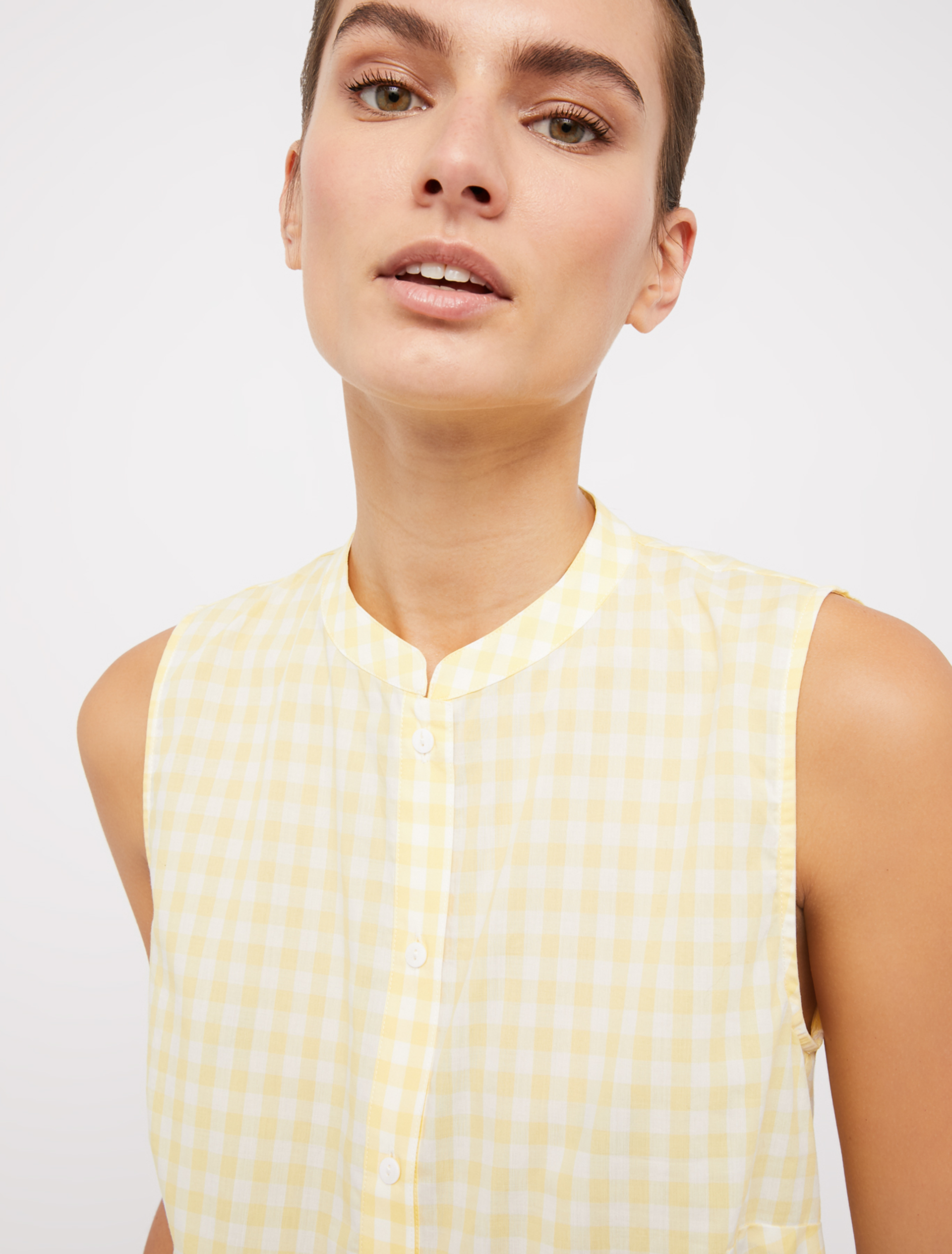 Gingham check cotton top, lemon yellow pattern - Pennyblack Gingham check cotton top - lemon yellow pattern - pennyblack